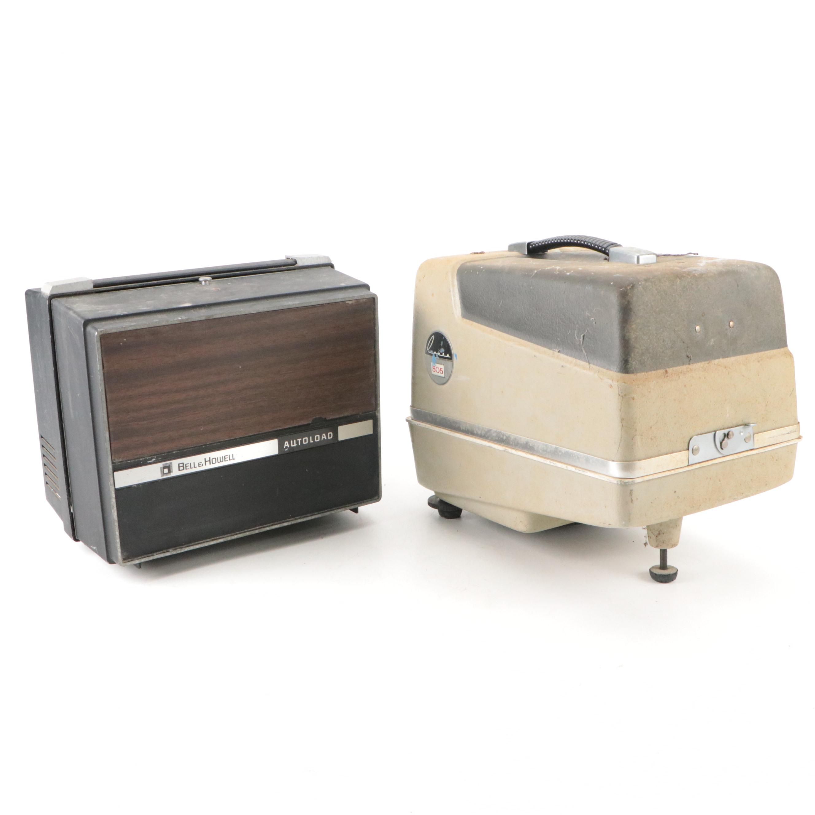 Revere Auto-Magazine 505 Slide Projector & Bell & Howell Autoload Film Projector