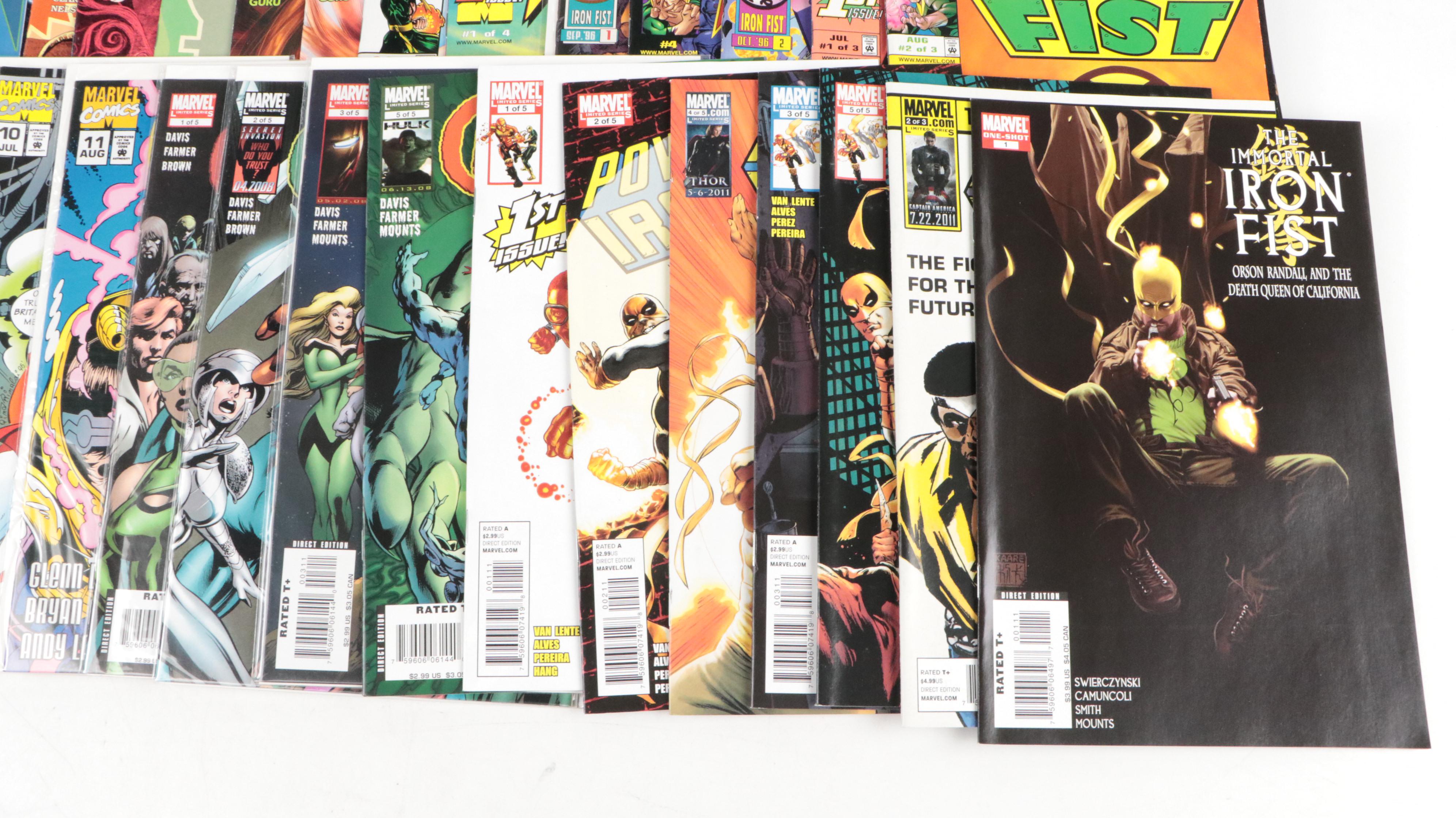 Modern Age Marvel Comic Books Featuring "Iron Fist" and "Inhumans"