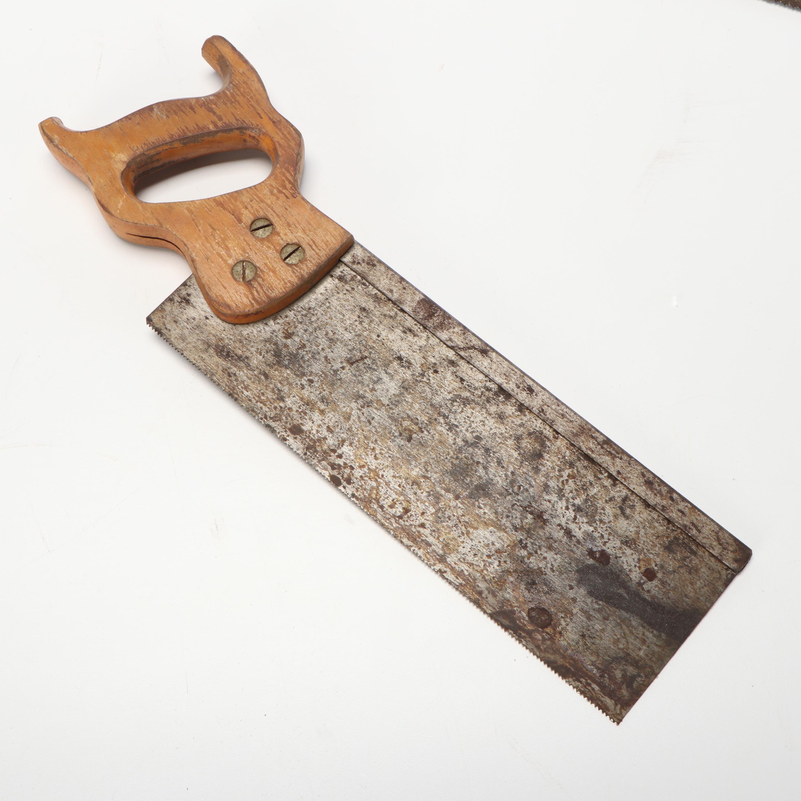 Stanley Finished Wood Handle Hand Saw with Other Saws