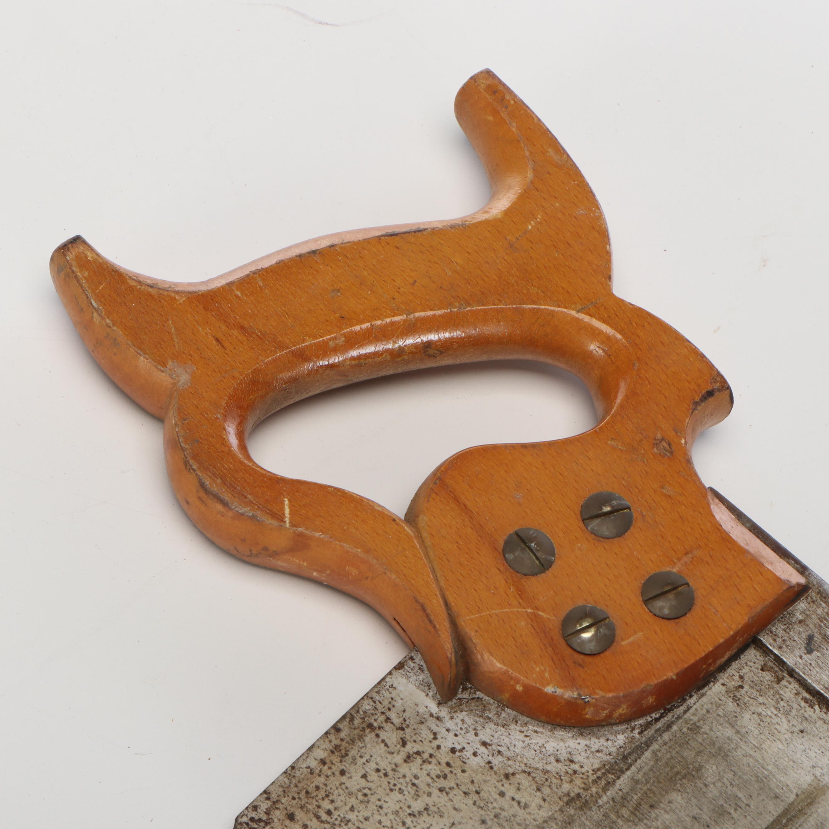 Stanley Finished Wood Handle Hand Saw with Other Saws