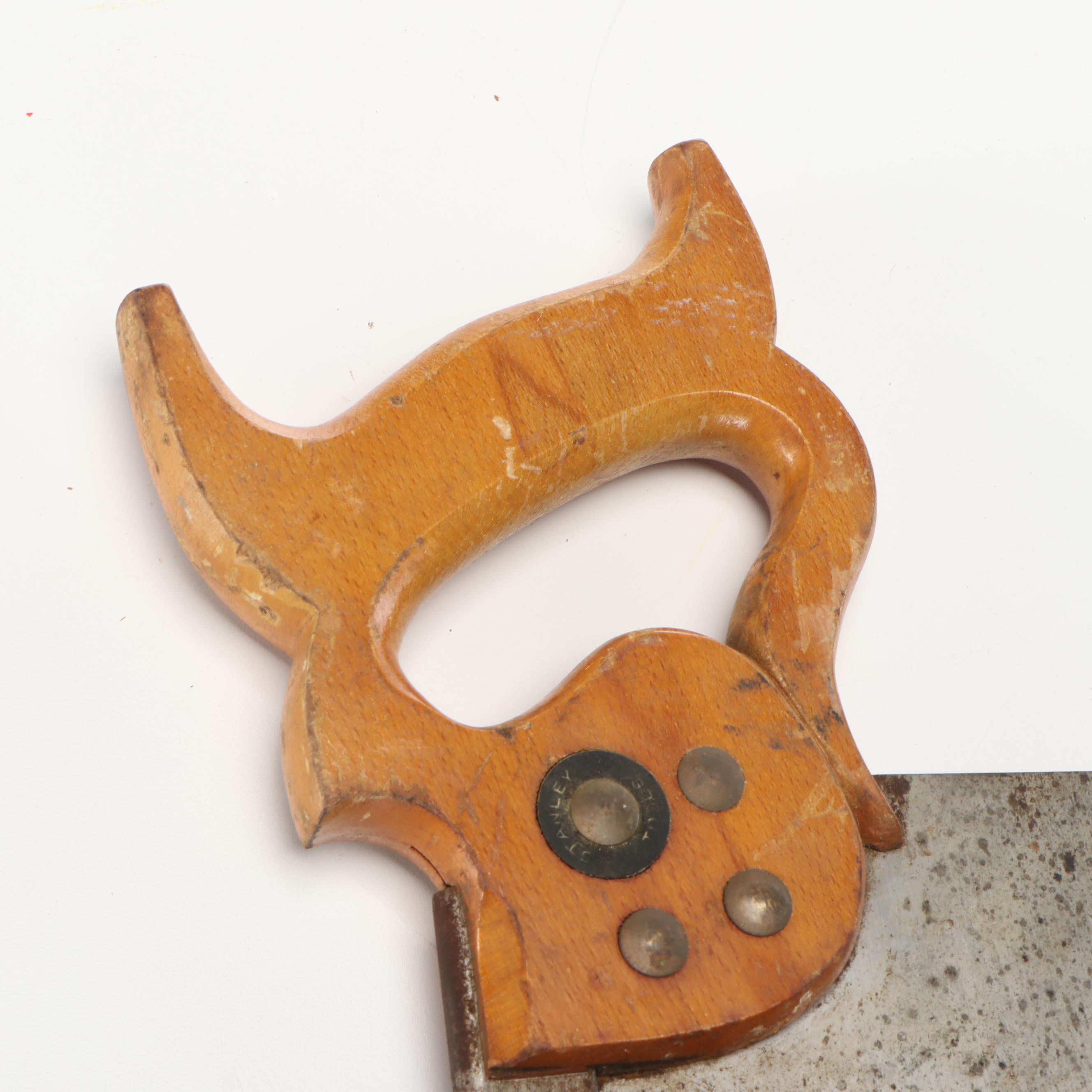 Stanley Finished Wood Handle Hand Saw with Other Saws