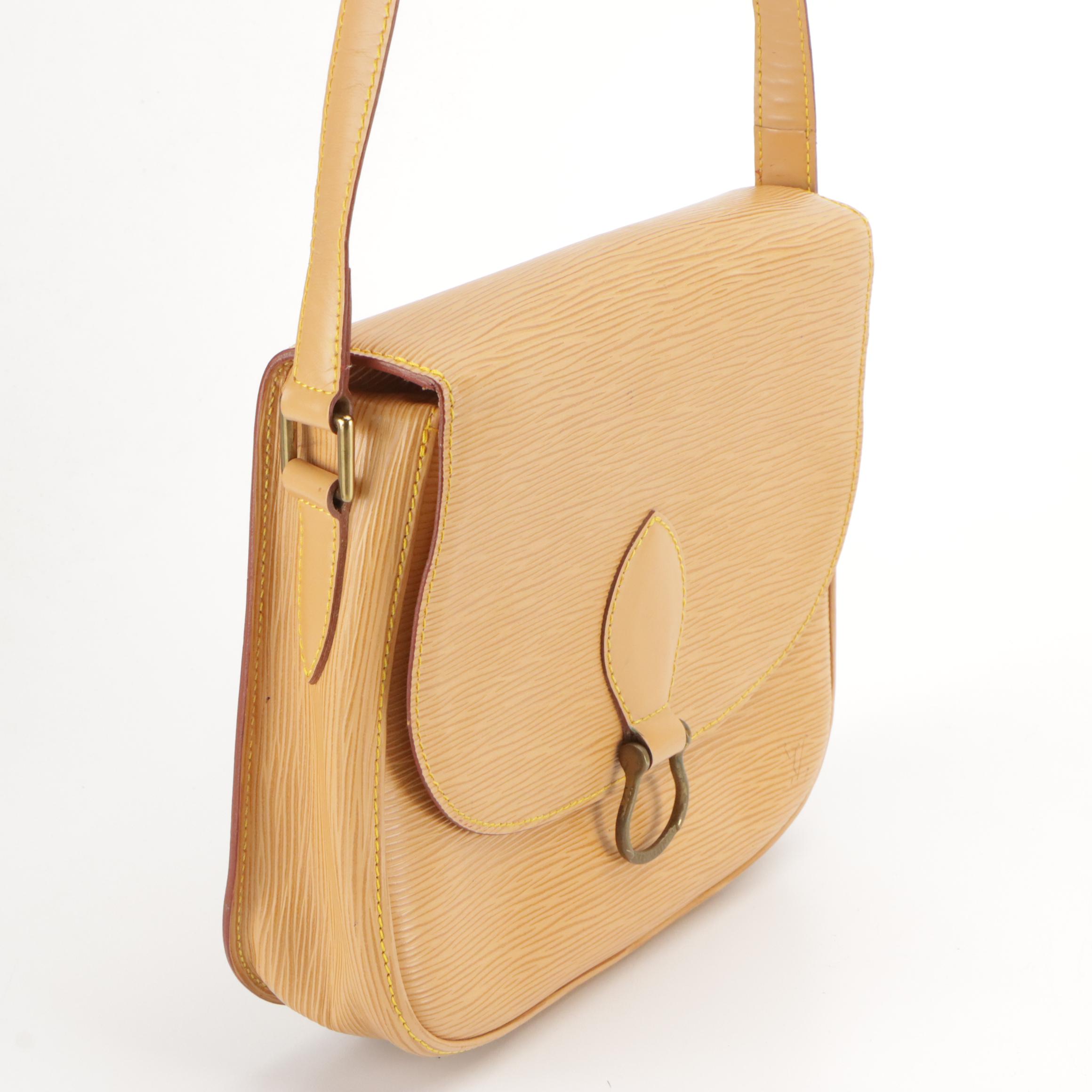 Louis Vuitton Vintage Saint Cloud Crossbody Bag in Yellow Epi Leather