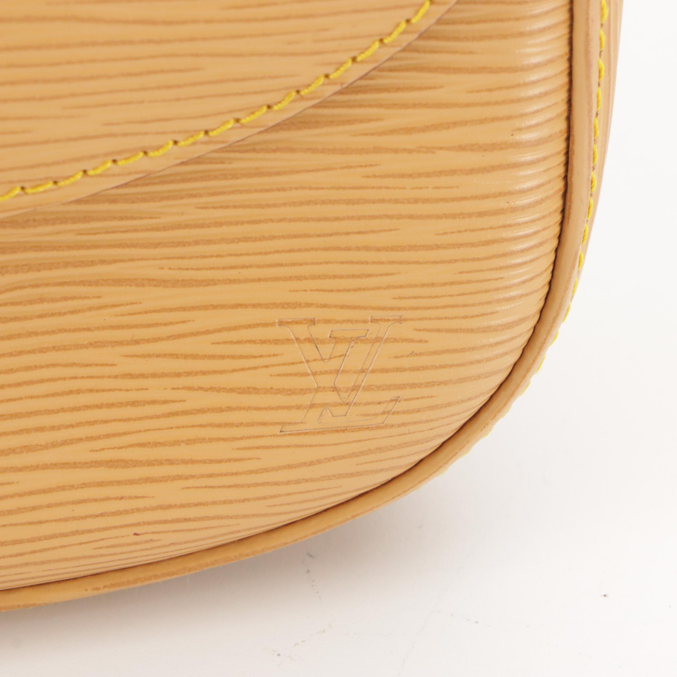 Louis Vuitton Vintage Saint Cloud Crossbody Bag in Yellow Epi Leather