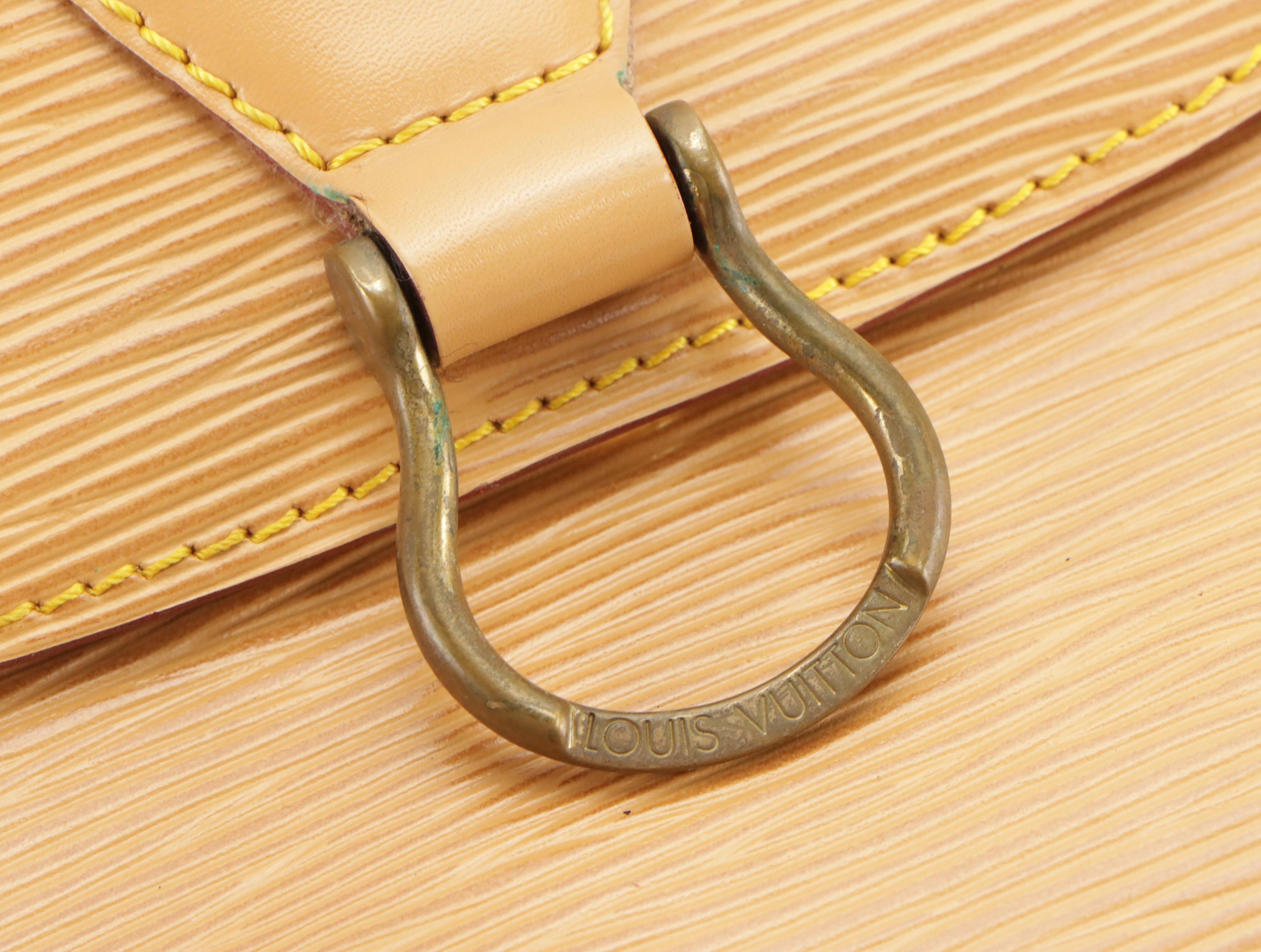 Louis Vuitton Vintage Saint Cloud Crossbody Bag in Yellow Epi Leather