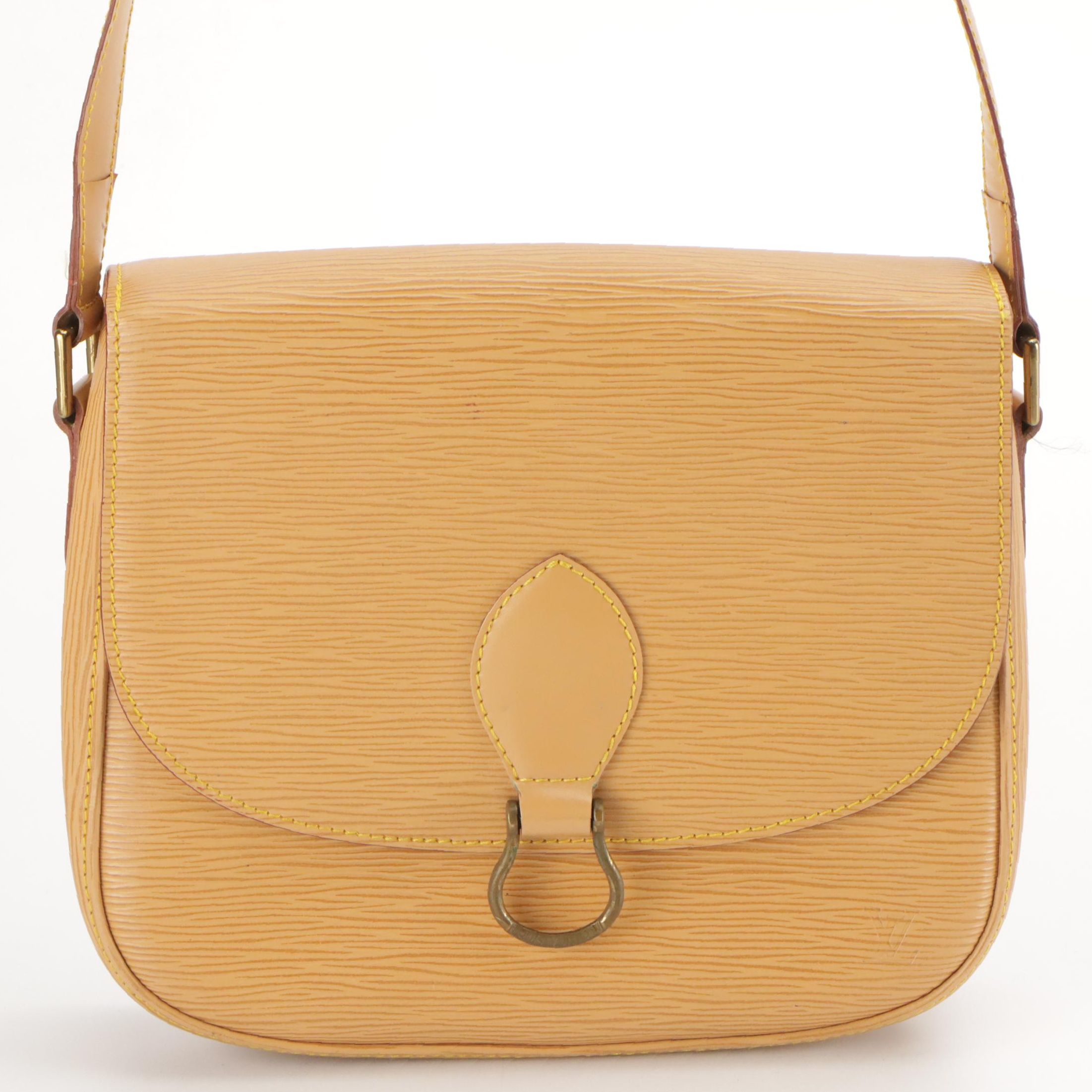 Louis Vuitton Vintage Saint Cloud Crossbody Bag in Yellow Epi Leather