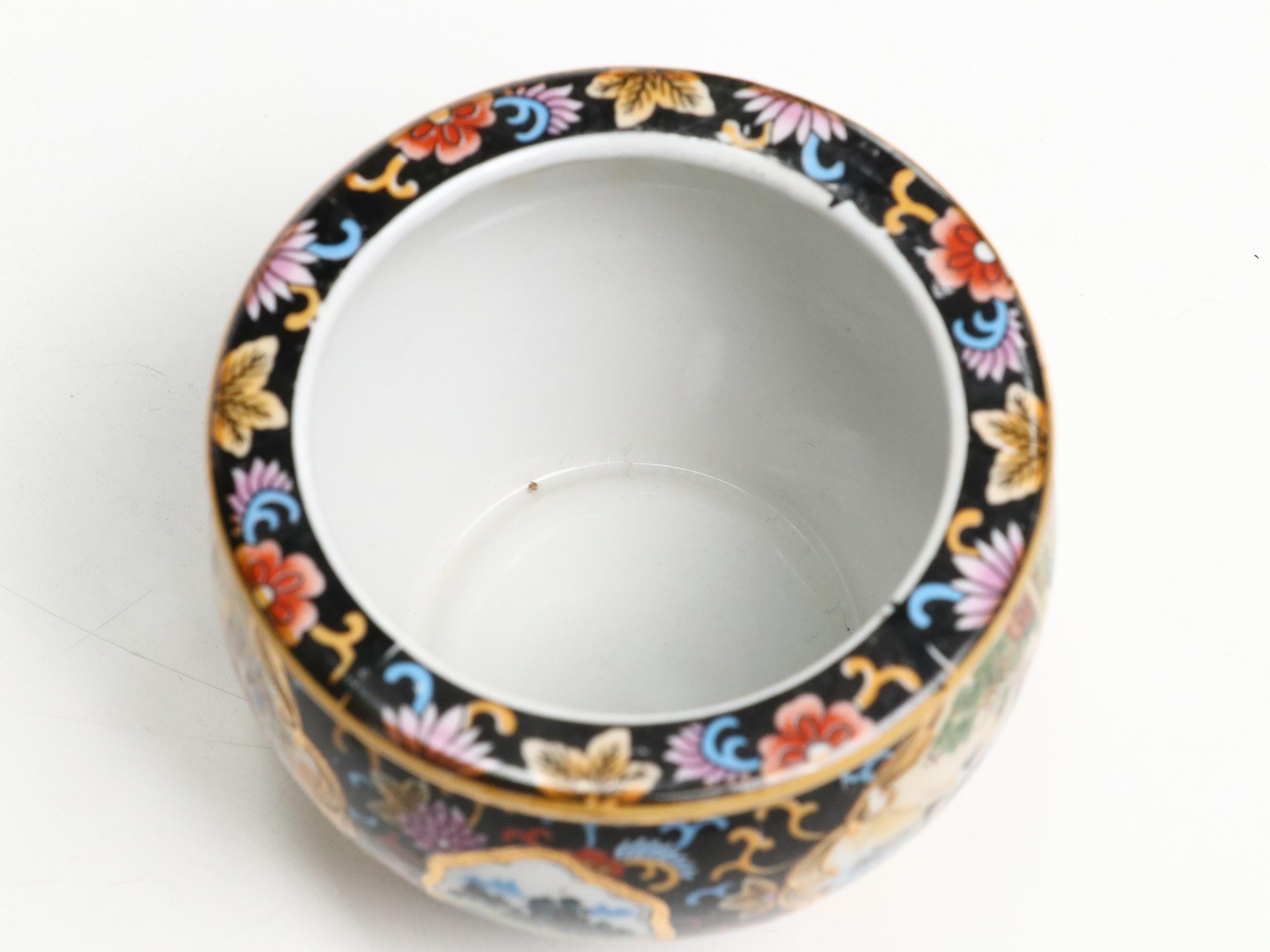 Chinese Carved Soapstone Two Dragon Figure, Porcelain Bowl, Cloisonné Finial