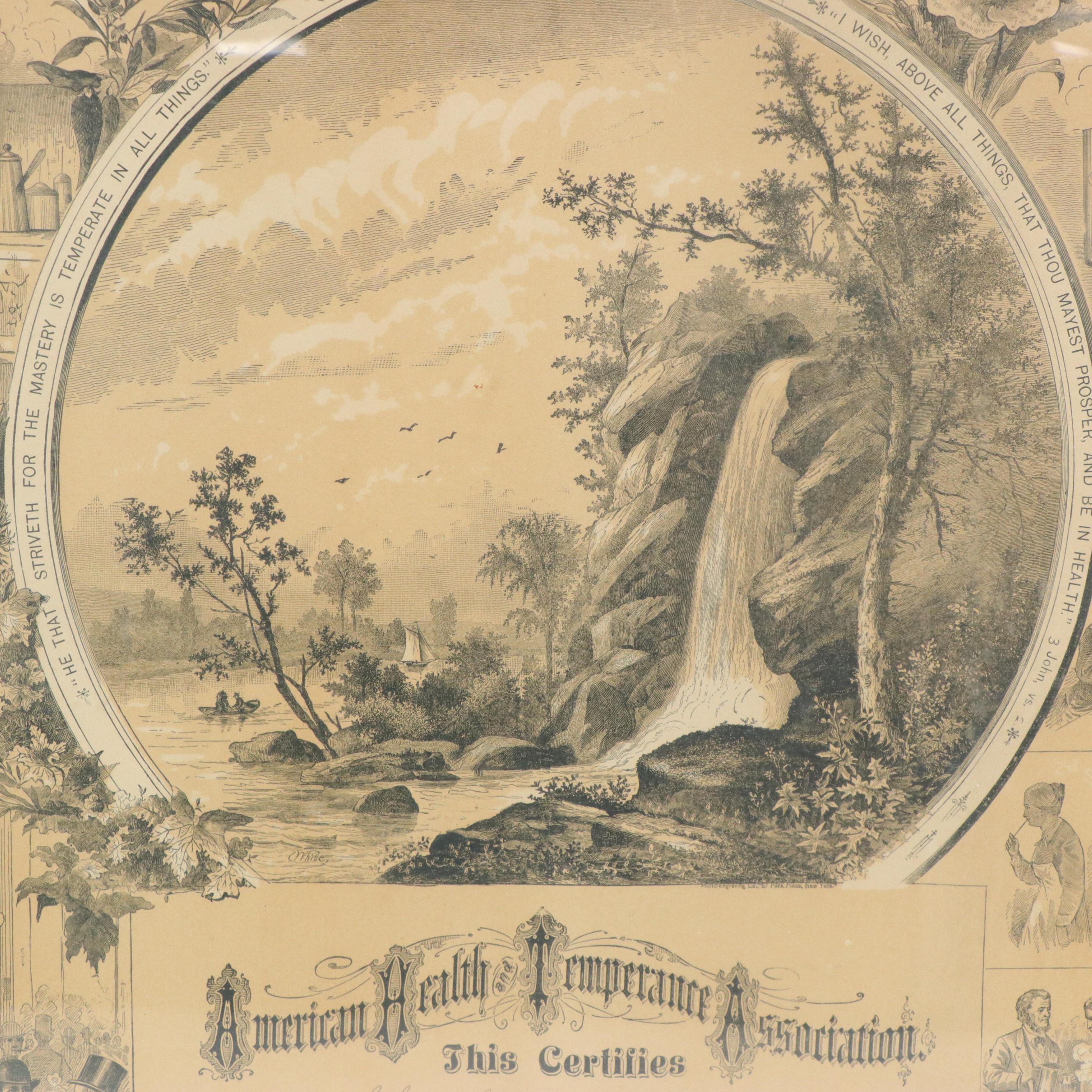 American Health and Temperance Association Teetotal Pledge , Late 19th Century