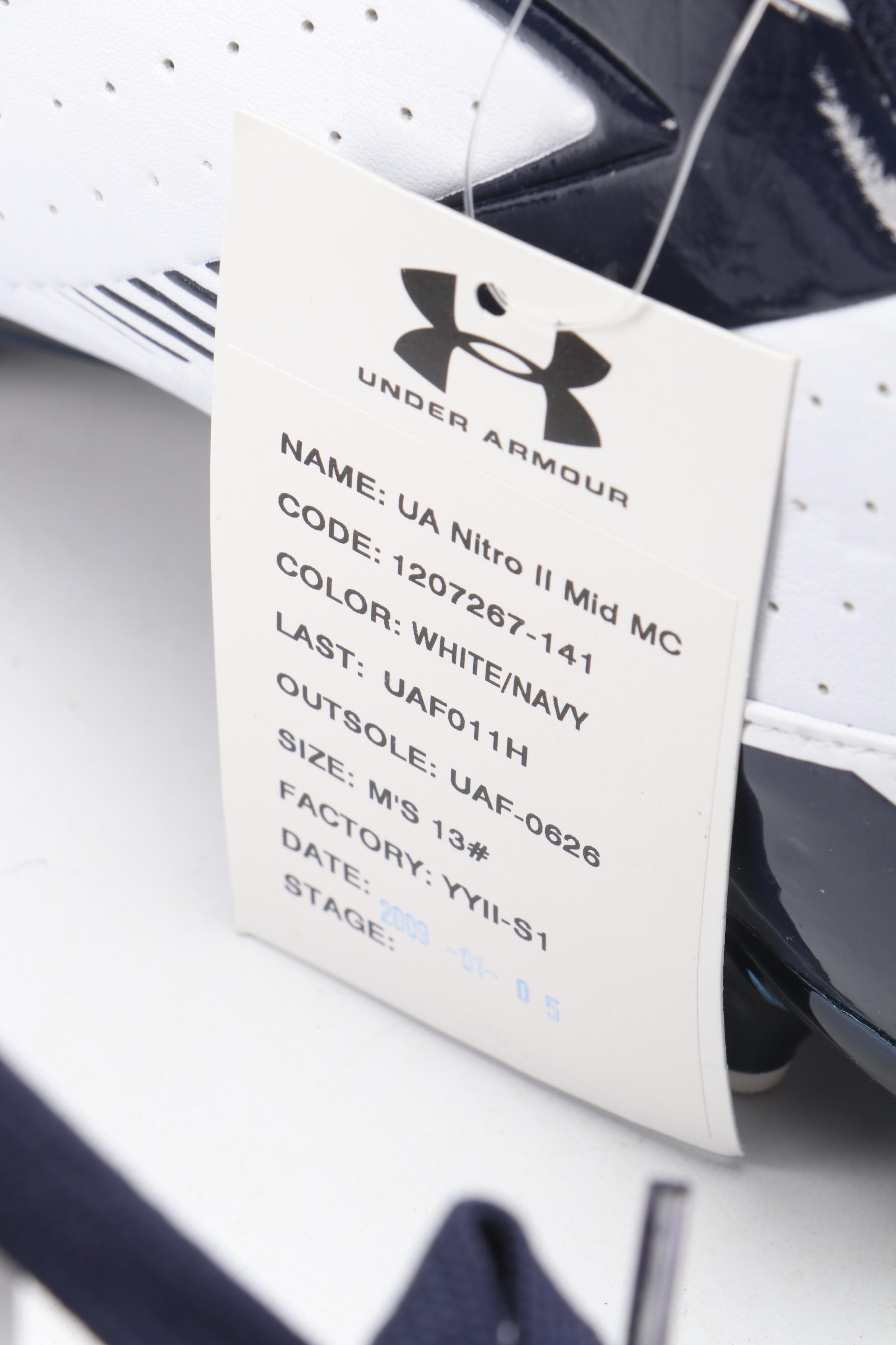 Rhett Bomar Player Issued and Signed Senior Bowl Under Armour Cleats