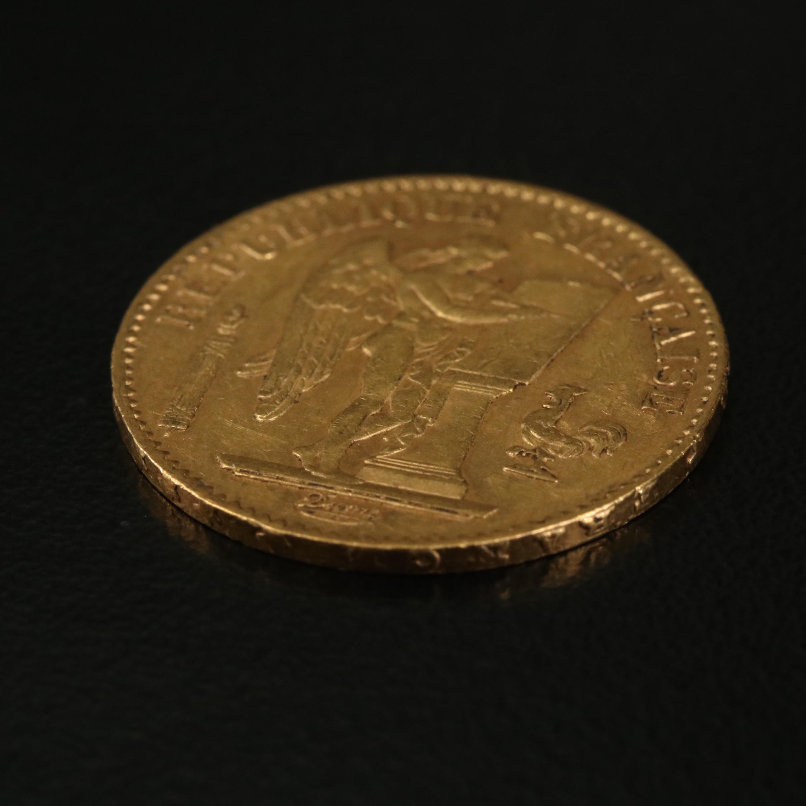 1877-A France Twenty Francs Gold Coin