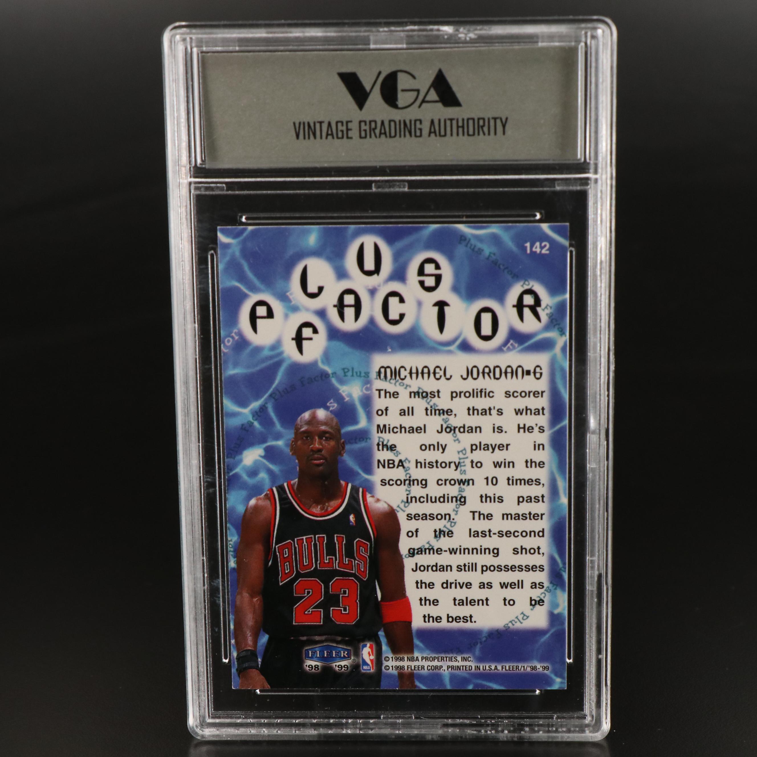 1998 Fleer Tradition and Rookie Reprint Slabbed Michael Jordan Basketball Cards