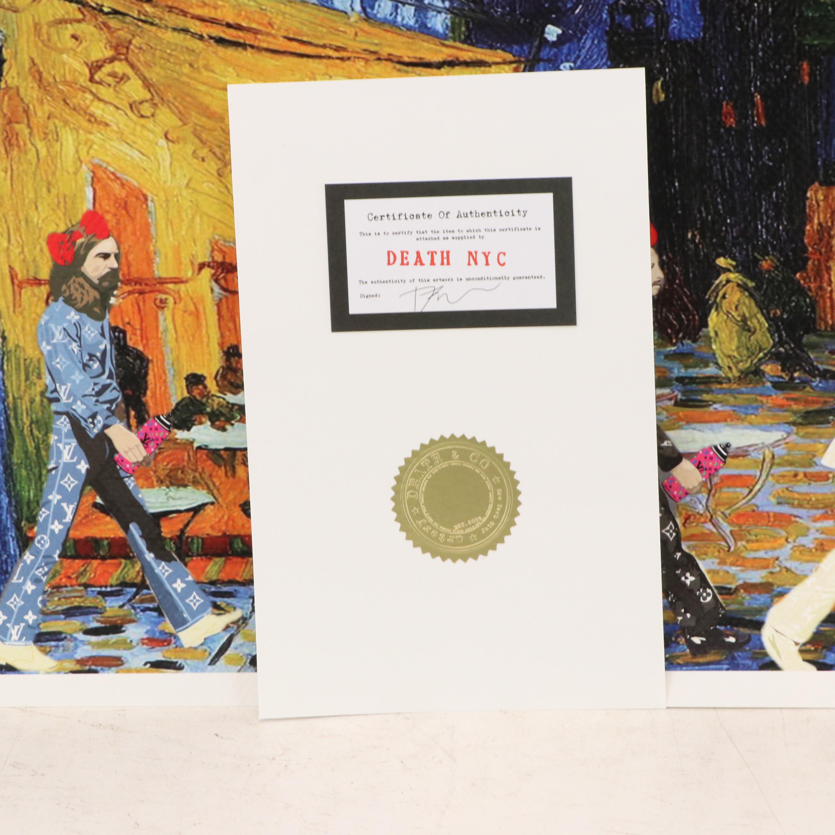 Death NYC Graphic Digital Print Featuring van Gogh, 21st Century