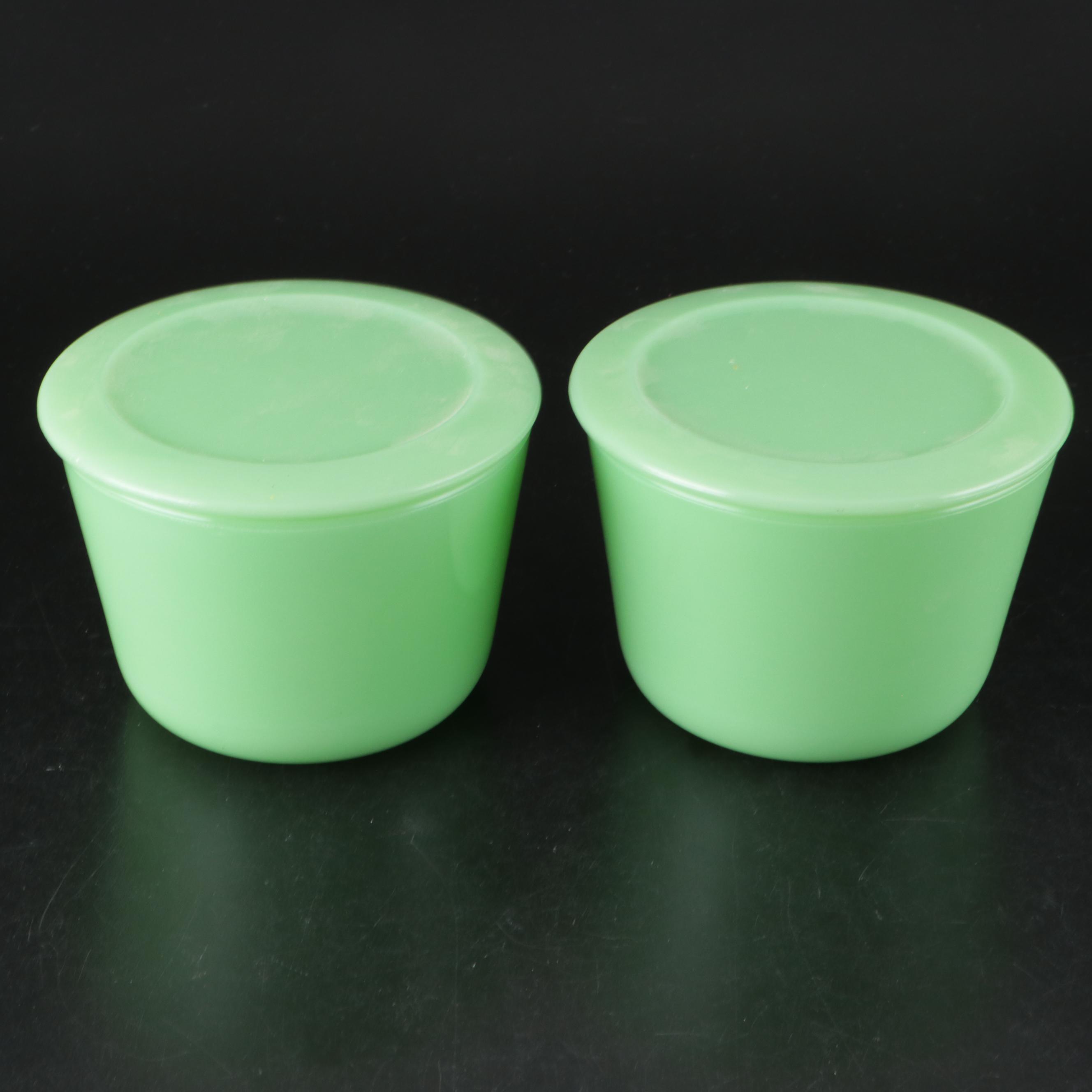 McKee Jadeite Canisters and Other Uranium Glass Canisters, Mid-20th Century