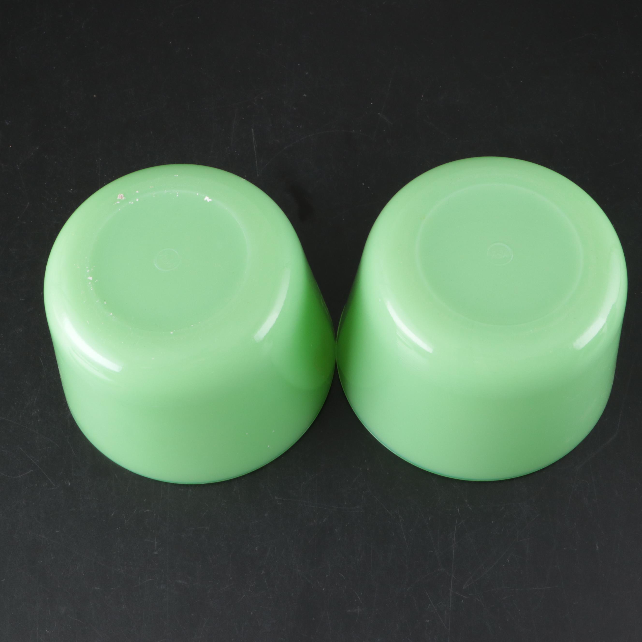 McKee Jadeite Canisters and Other Uranium Glass Canisters, Mid-20th Century