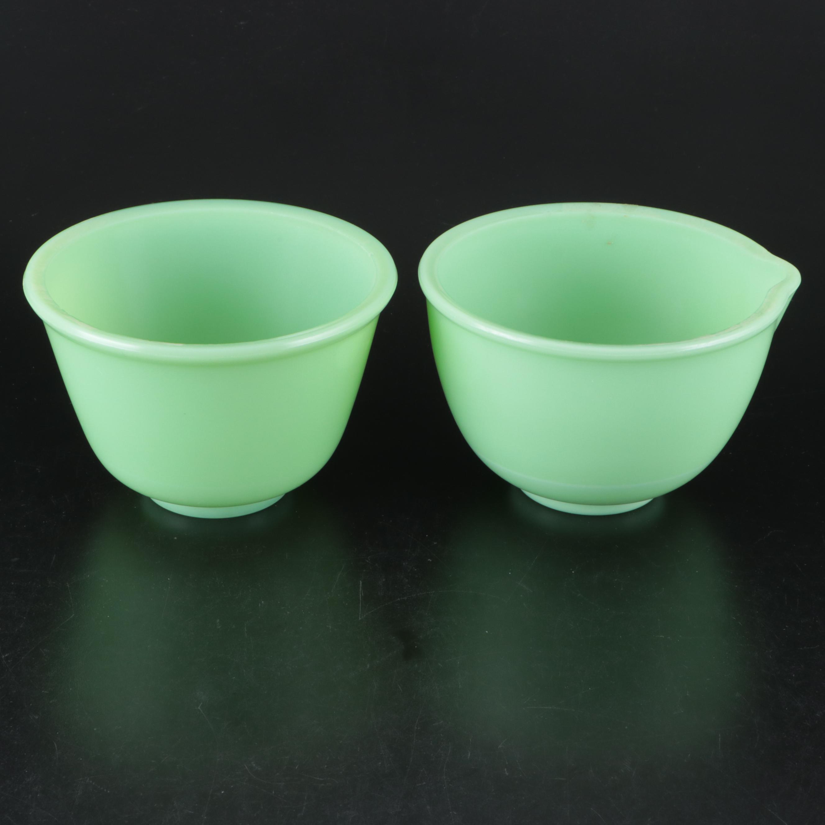 McKee Jadeite Canisters and Other Uranium Glass Canisters, Mid-20th Century