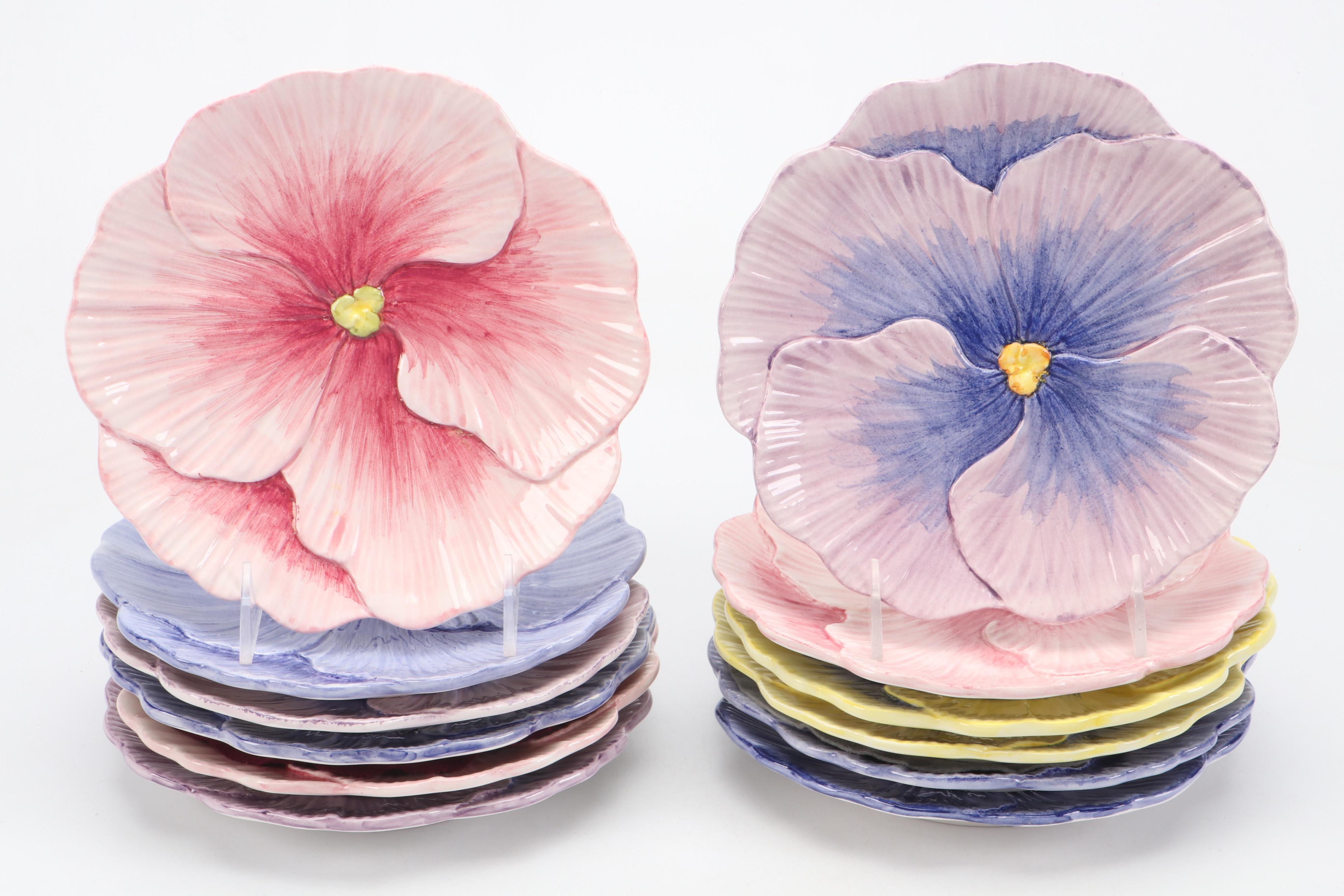 Italian Vietri "Viola" Ceramic Dinnerware