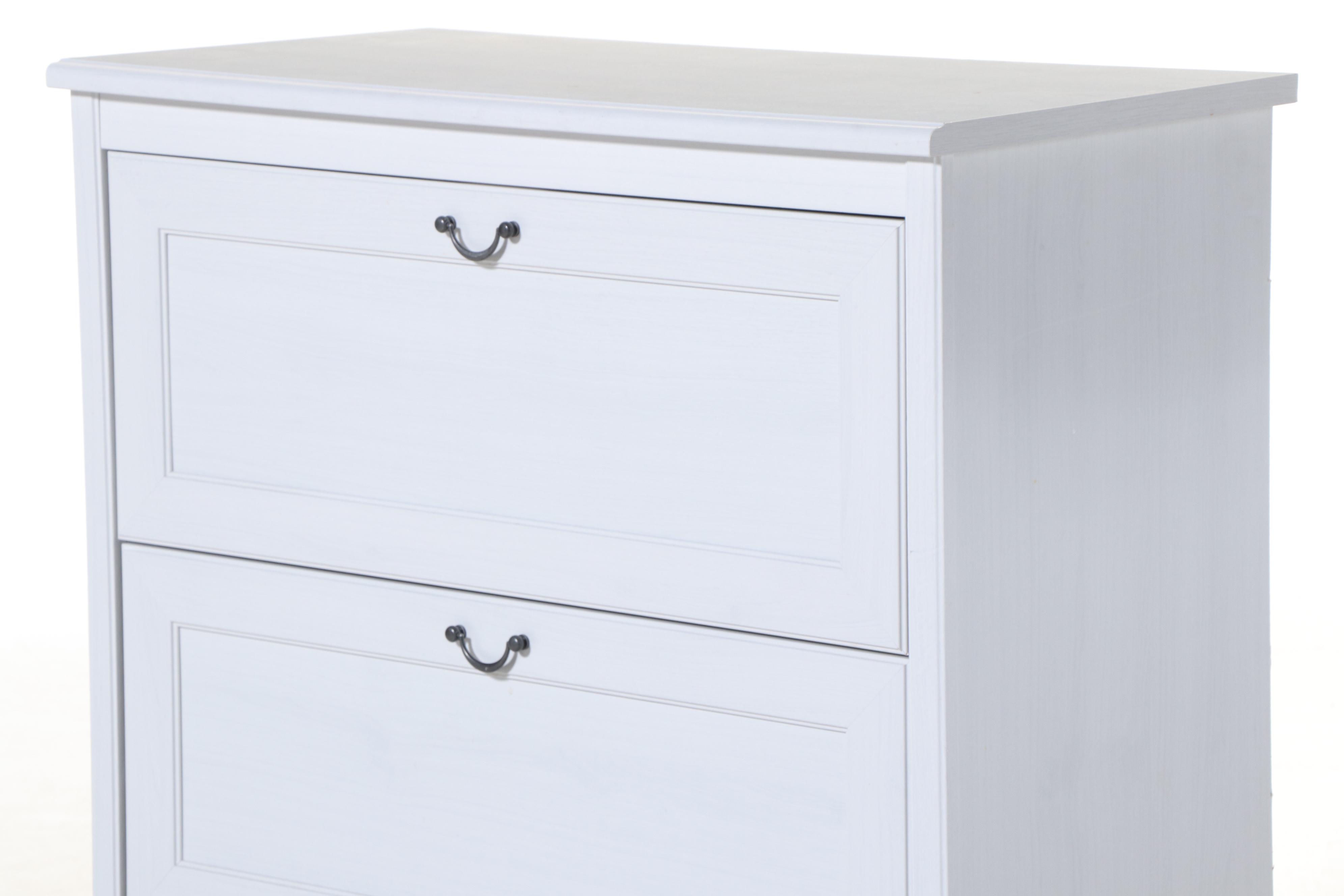 IKEA "Aspelund" Contemporary White Painted Wood Three-Drawer Chest