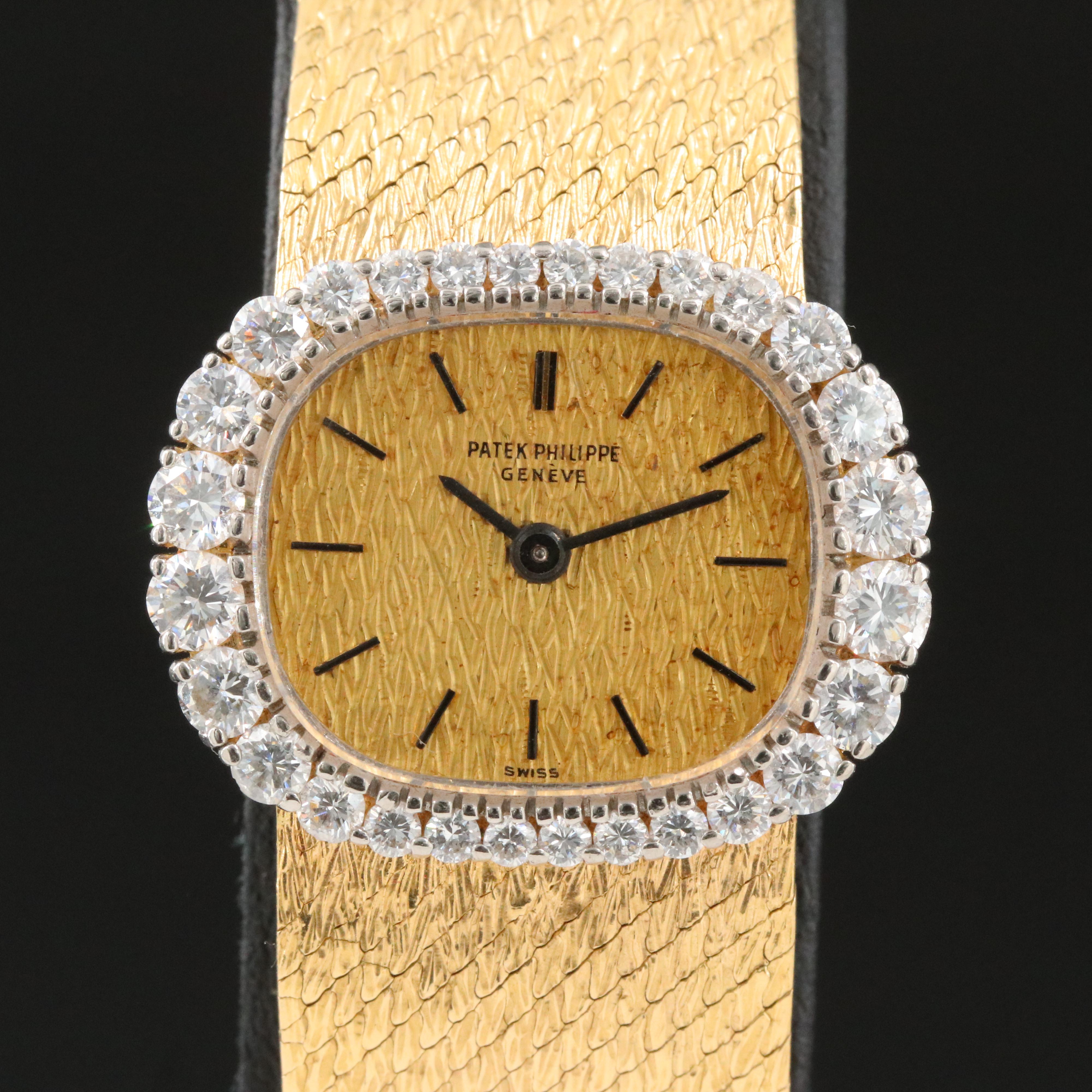 Patek Philippe ref. 3394/1 18K Gold 1.48 CTW Diamond Dress Watch