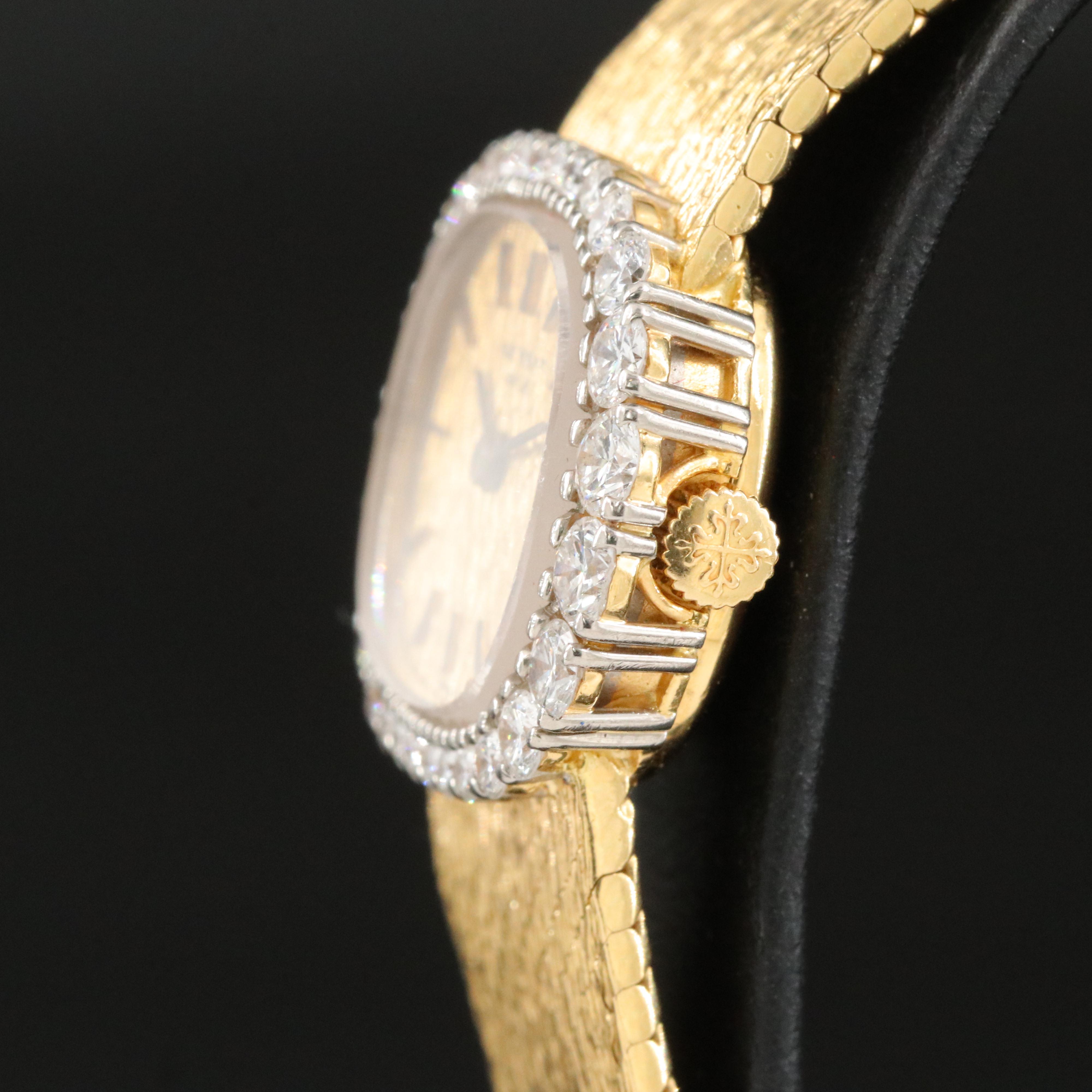 Patek Philippe ref. 3394/1 18K Gold 1.48 CTW Diamond Dress Watch