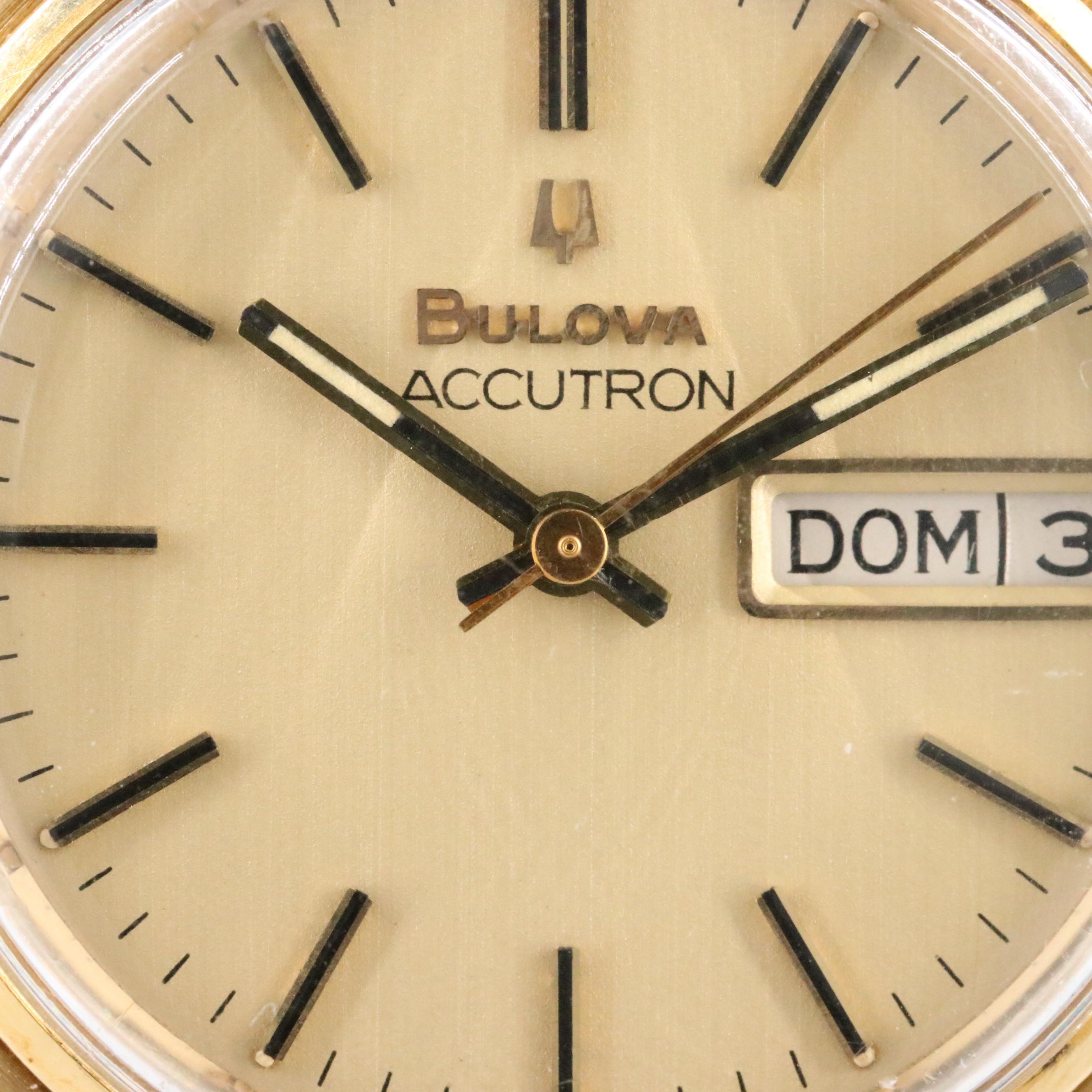 1973 Bulova Accutron 18K Day-Date Sigma Dial Watch