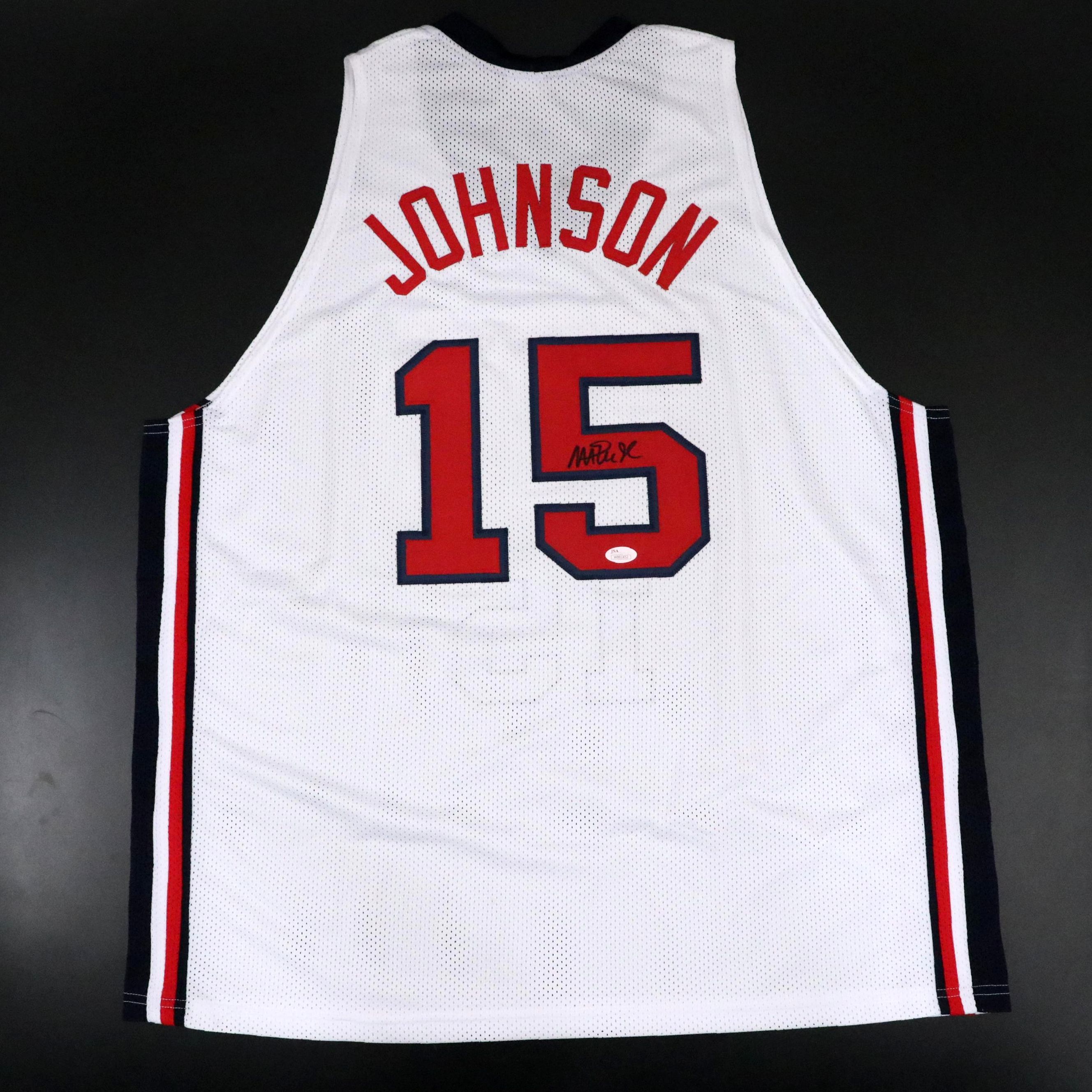 Magic Johnson Signed Team USA Basketball Jersey, JSA