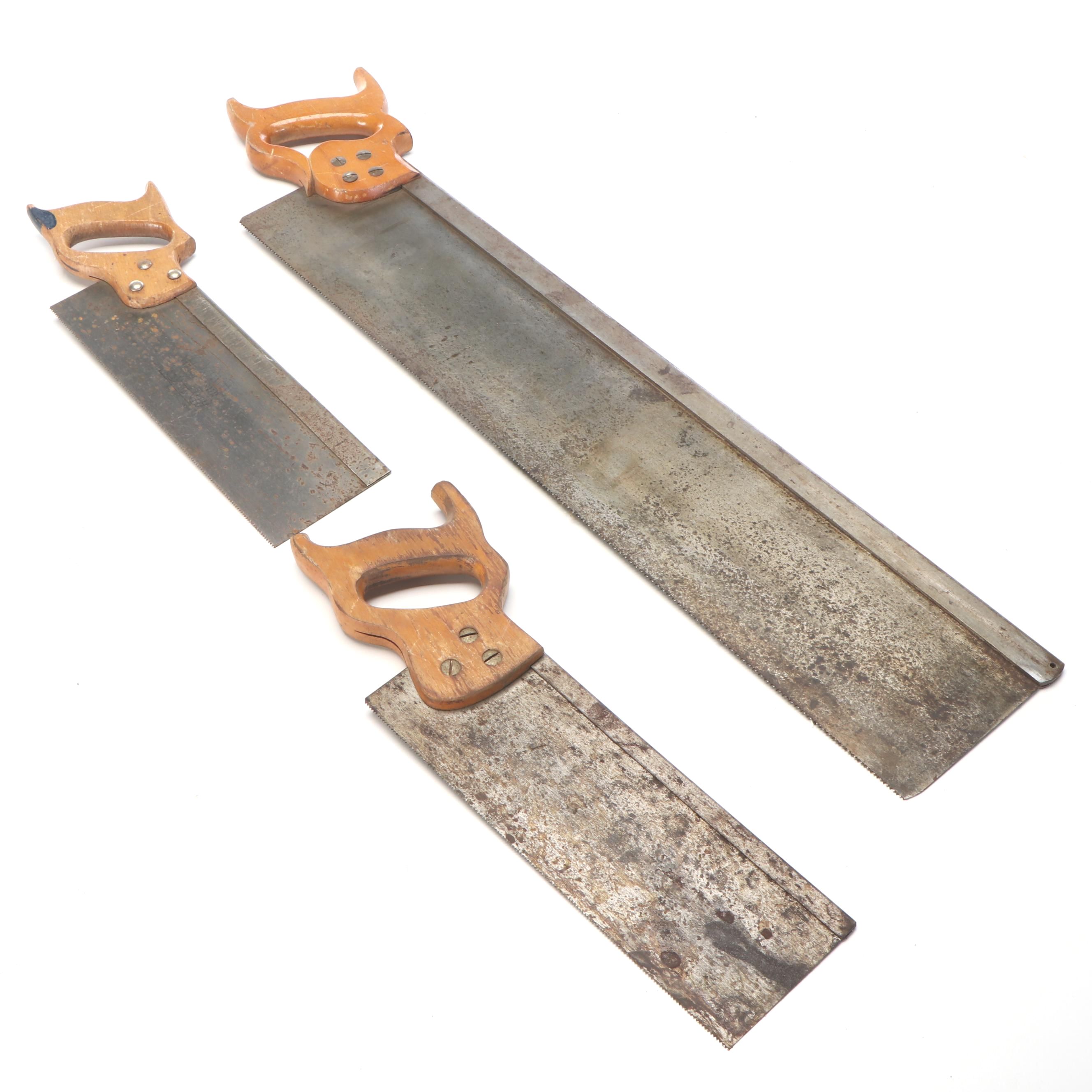 Stanley Finished Wood Handle Hand Saw with Other Saws