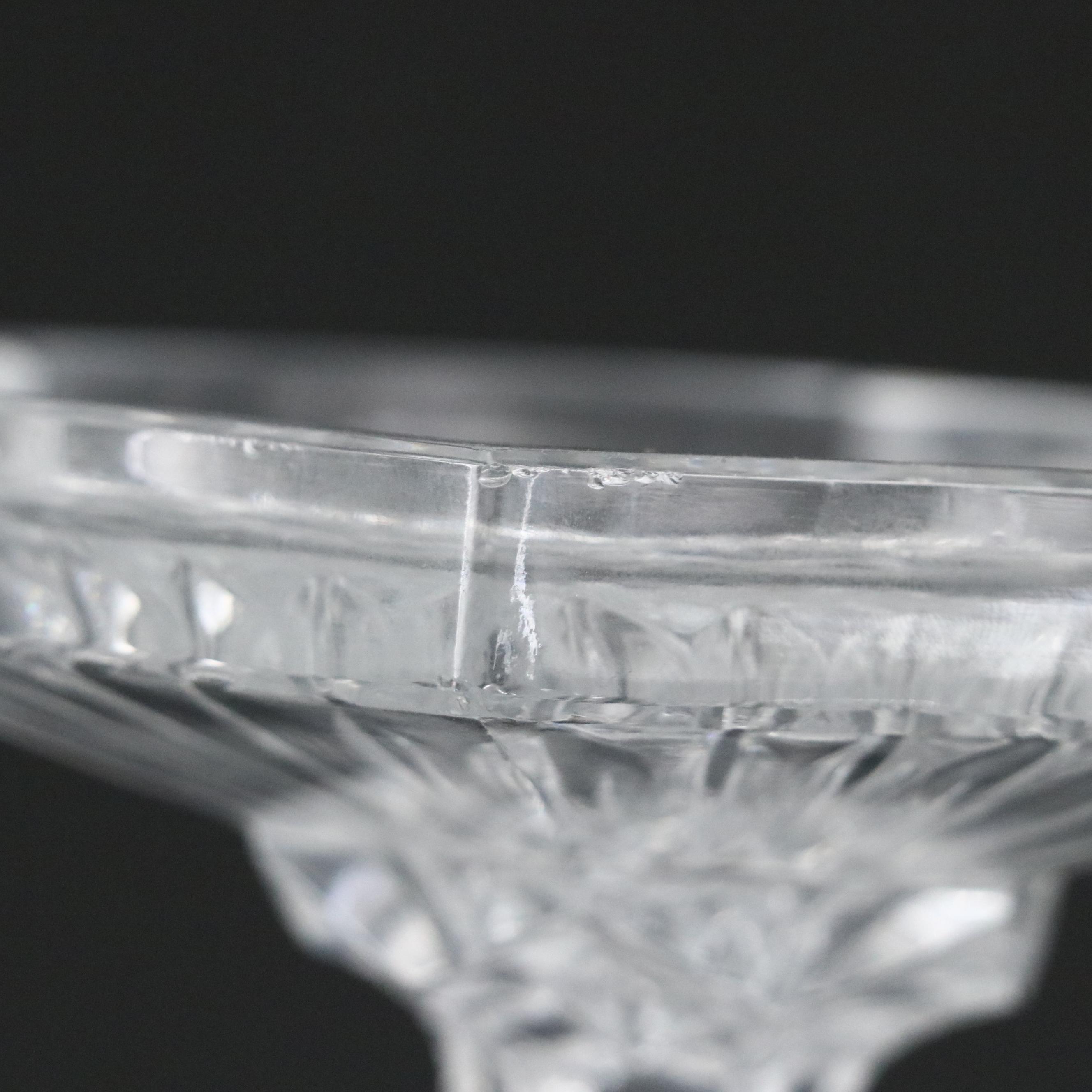 Pair of Cambridge Blue Frosted Glass Candle Holders and EAPG Cake Stand