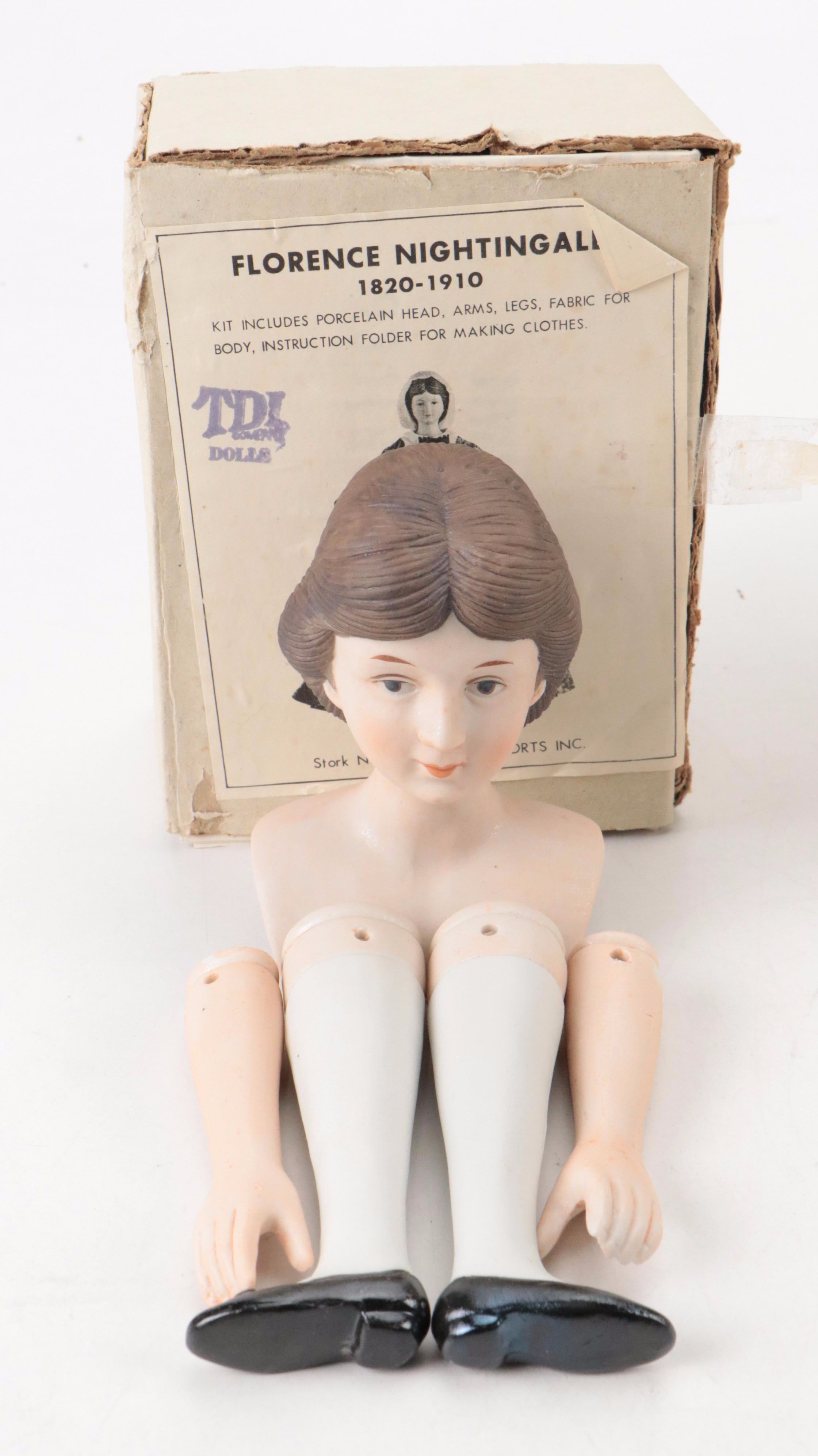 TDI Co. "Florence Nightingale" and Yield House "Jenny Lind" Porcelain Doll Parts