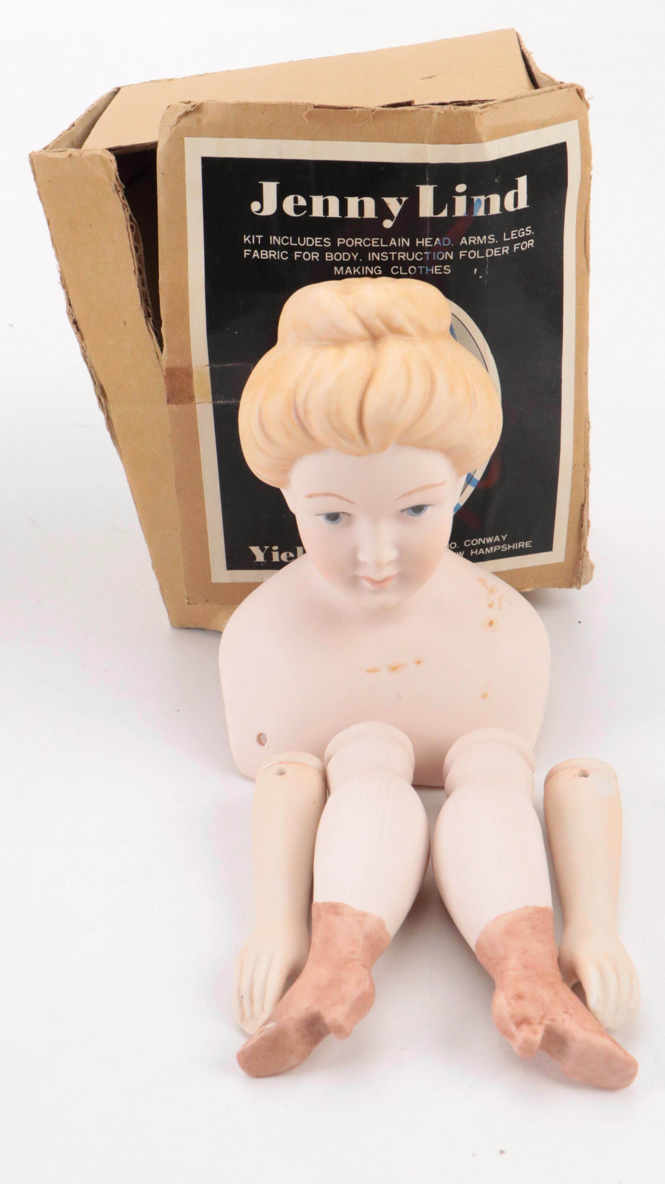 TDI Co. "Florence Nightingale" and Yield House "Jenny Lind" Porcelain Doll Parts