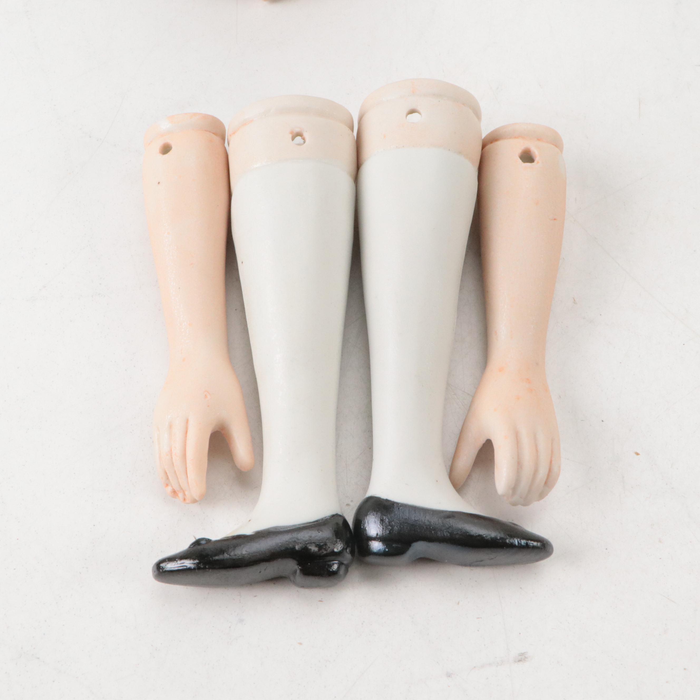 TDI Co. "Florence Nightingale" and Yield House "Jenny Lind" Porcelain Doll Parts