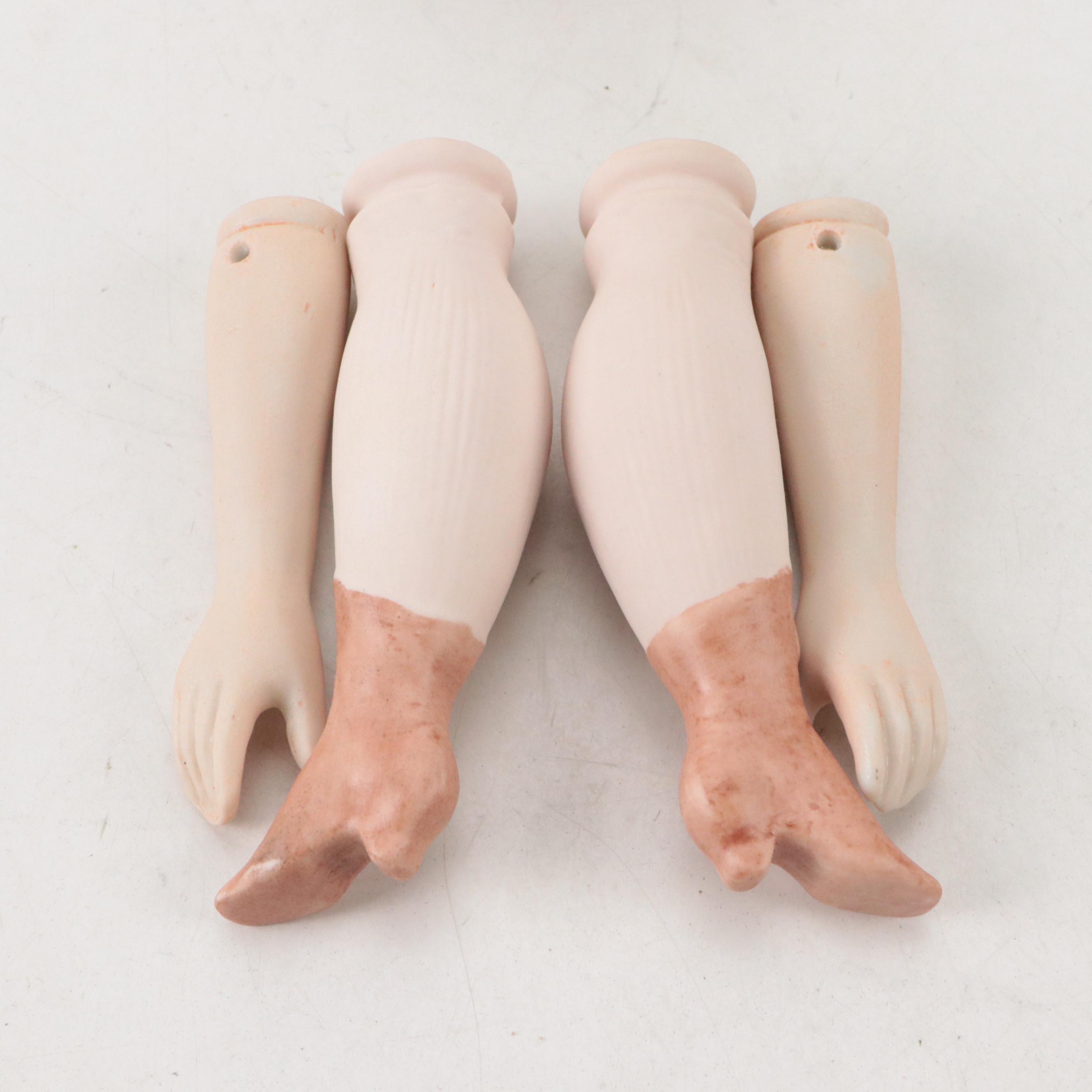 TDI Co. "Florence Nightingale" and Yield House "Jenny Lind" Porcelain Doll Parts