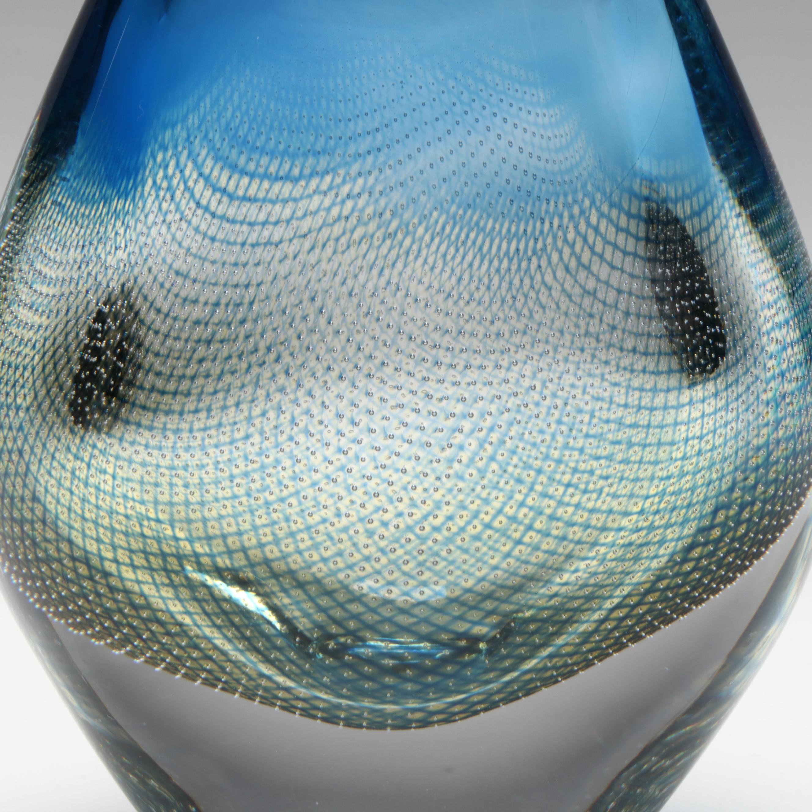 Sven Palmqvist for Orrefors "Kraka" Glass Vase, Mid-20th Century