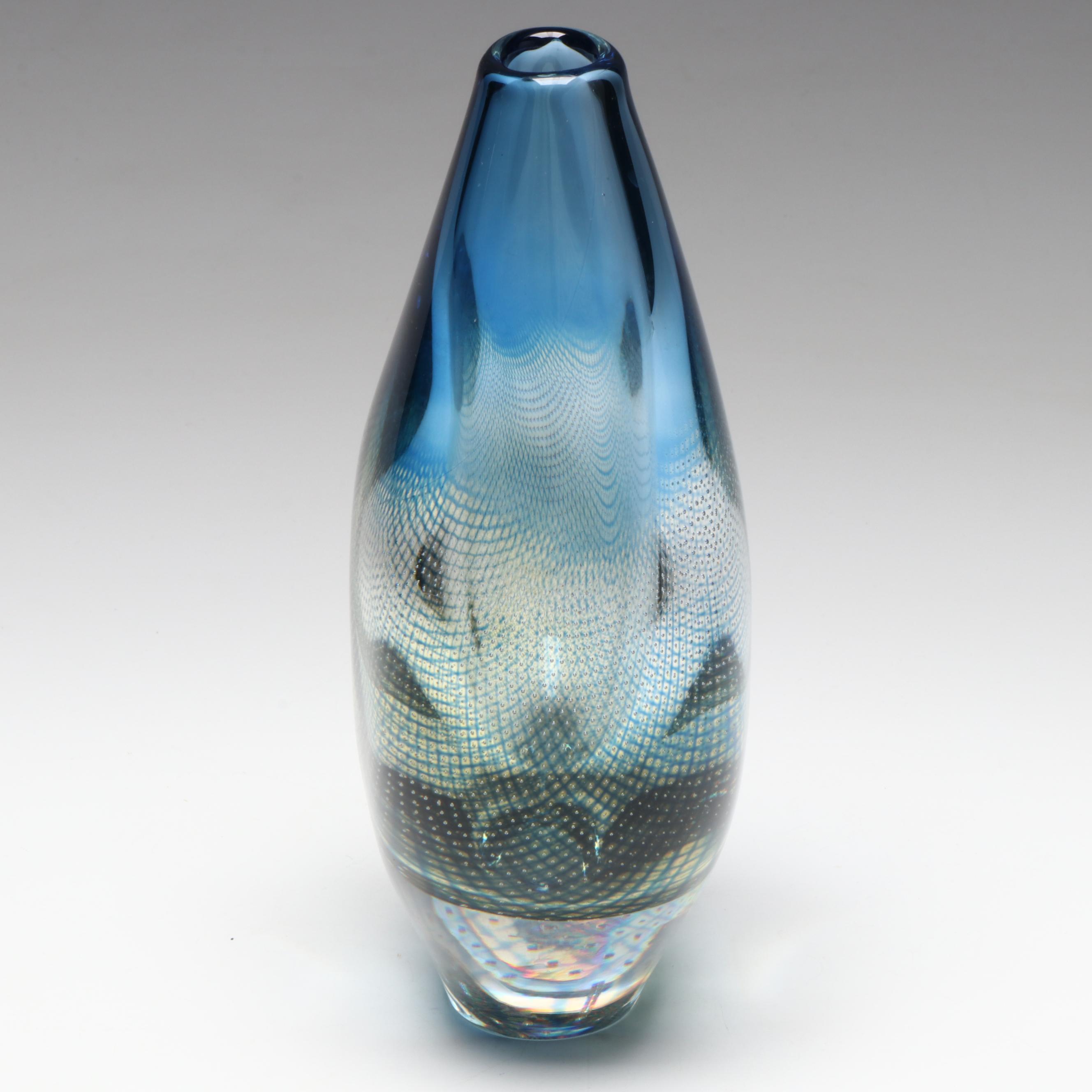 Sven Palmqvist for Orrefors "Kraka" Glass Vase, Mid-20th Century