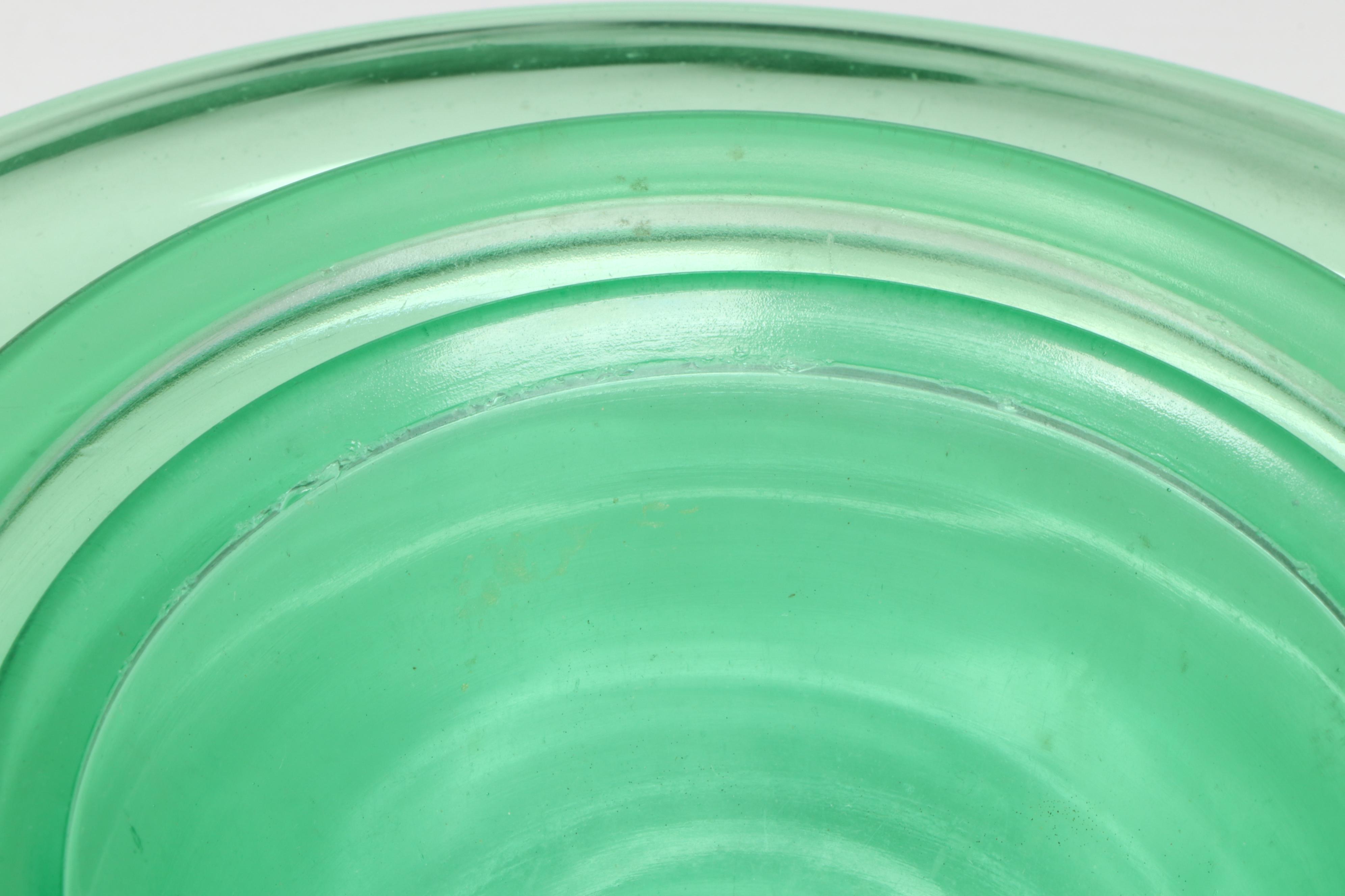 Jeannette Glass Hex Optic Ice Bucket with Other Cooling Tube and Tableware