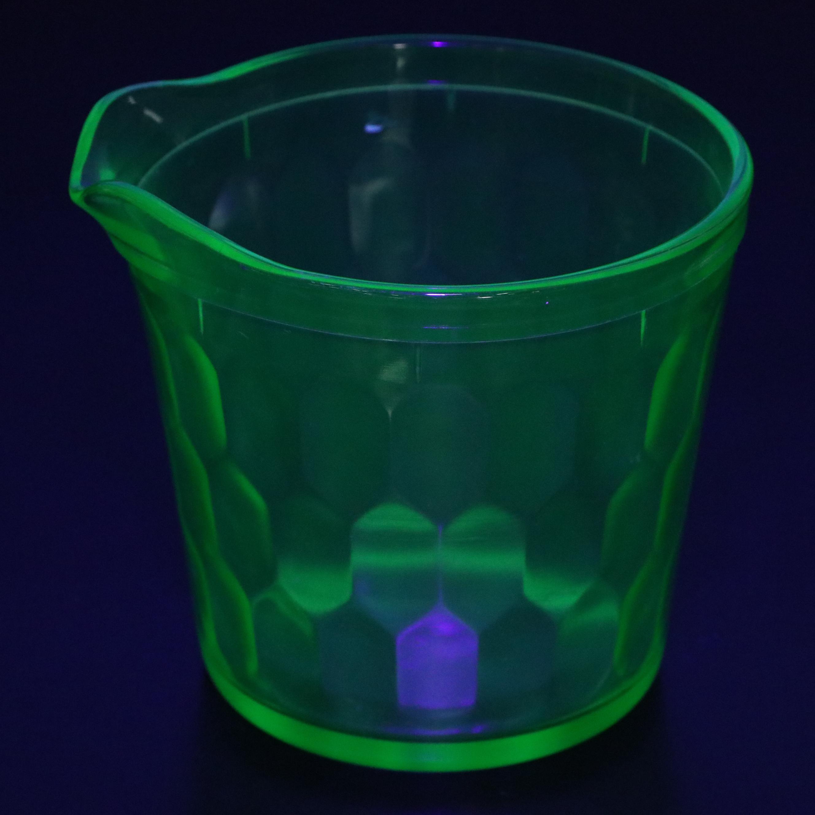 Jeannette Glass Hex Optic Ice Bucket with Other Cooling Tube and Tableware