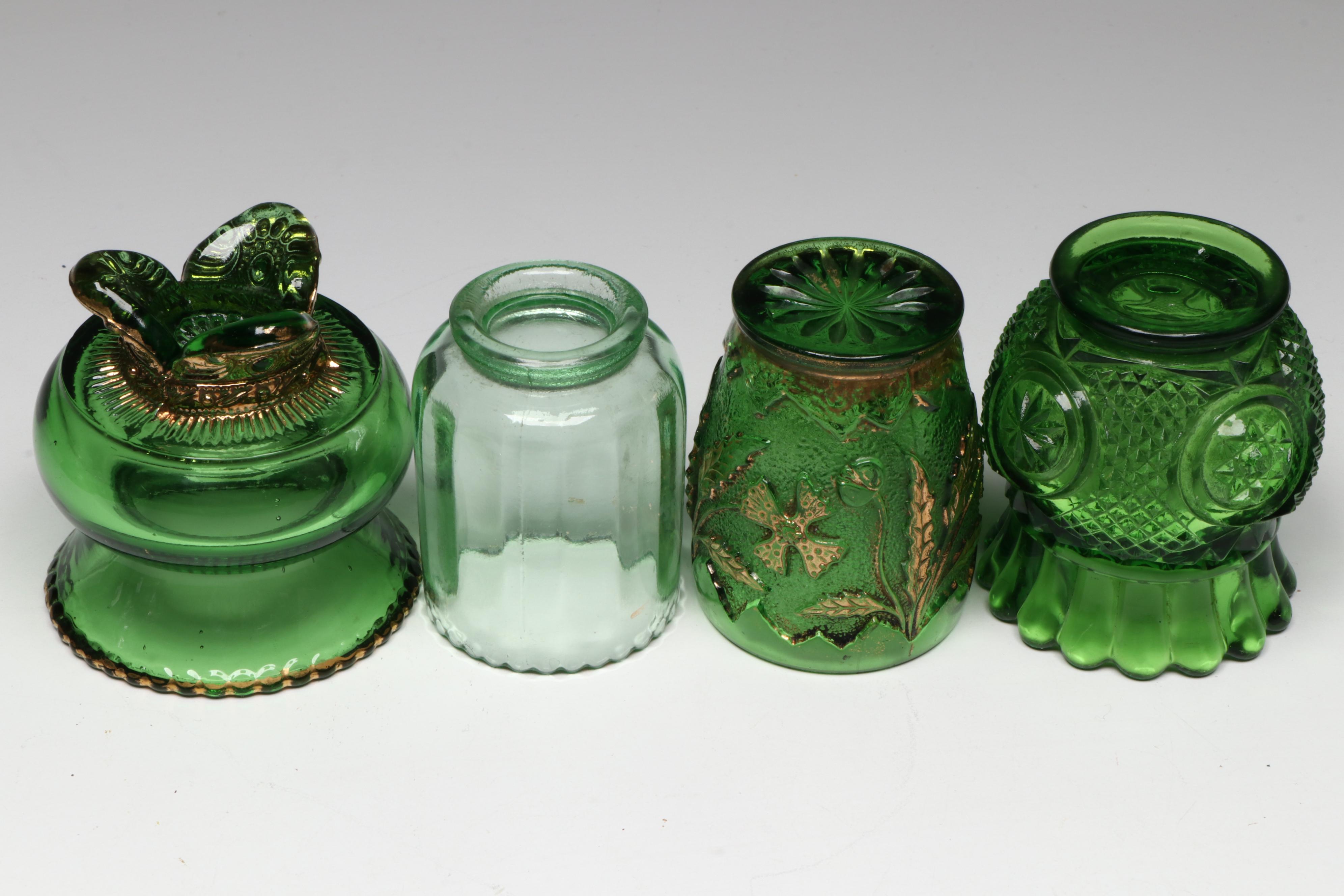 Fostoria "American Lady Amethyst" Glass Champagne Coupes with More Décor