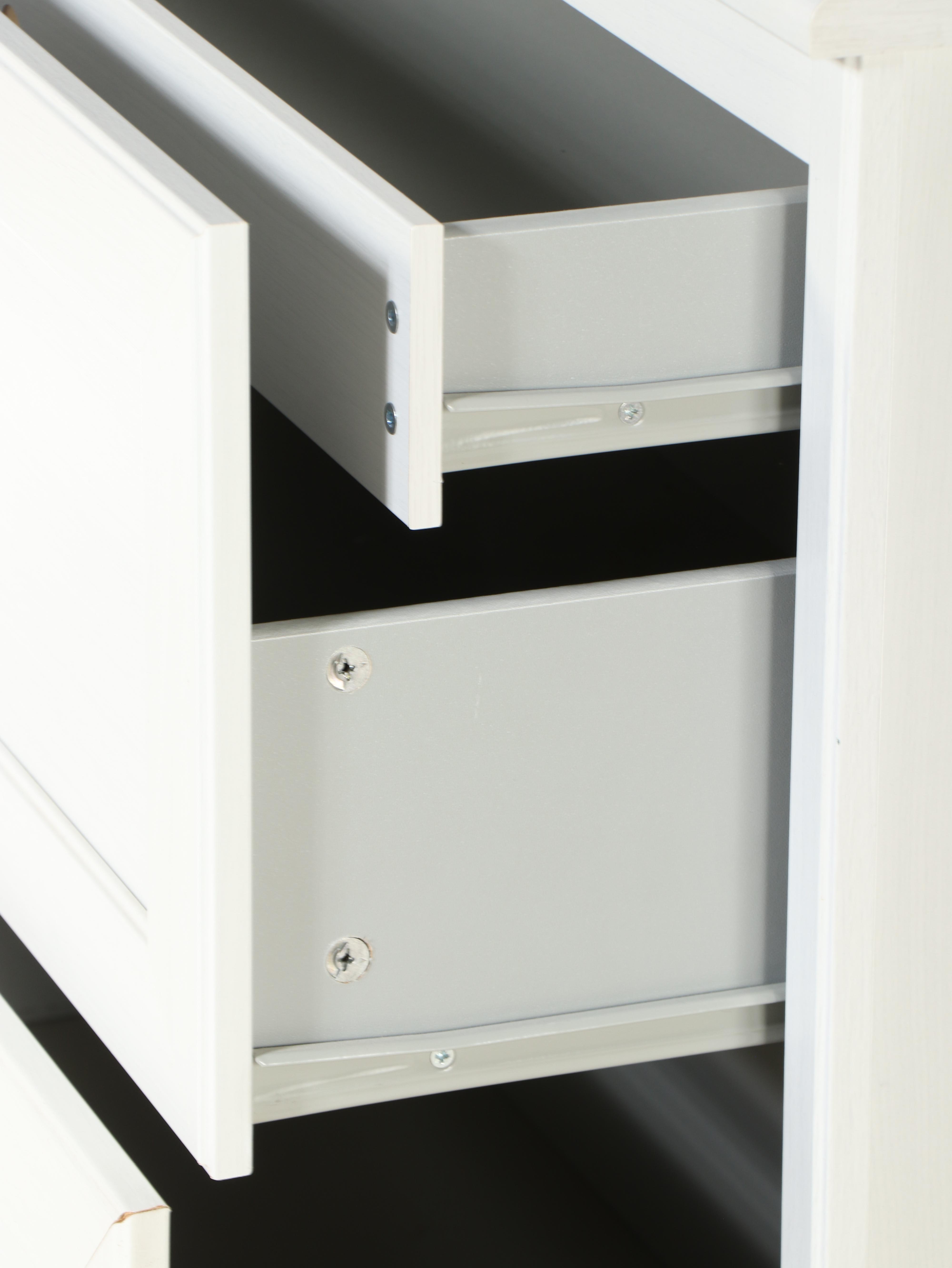 IKEA "Aspelund" White Painted Wood Four-Drawer Chest