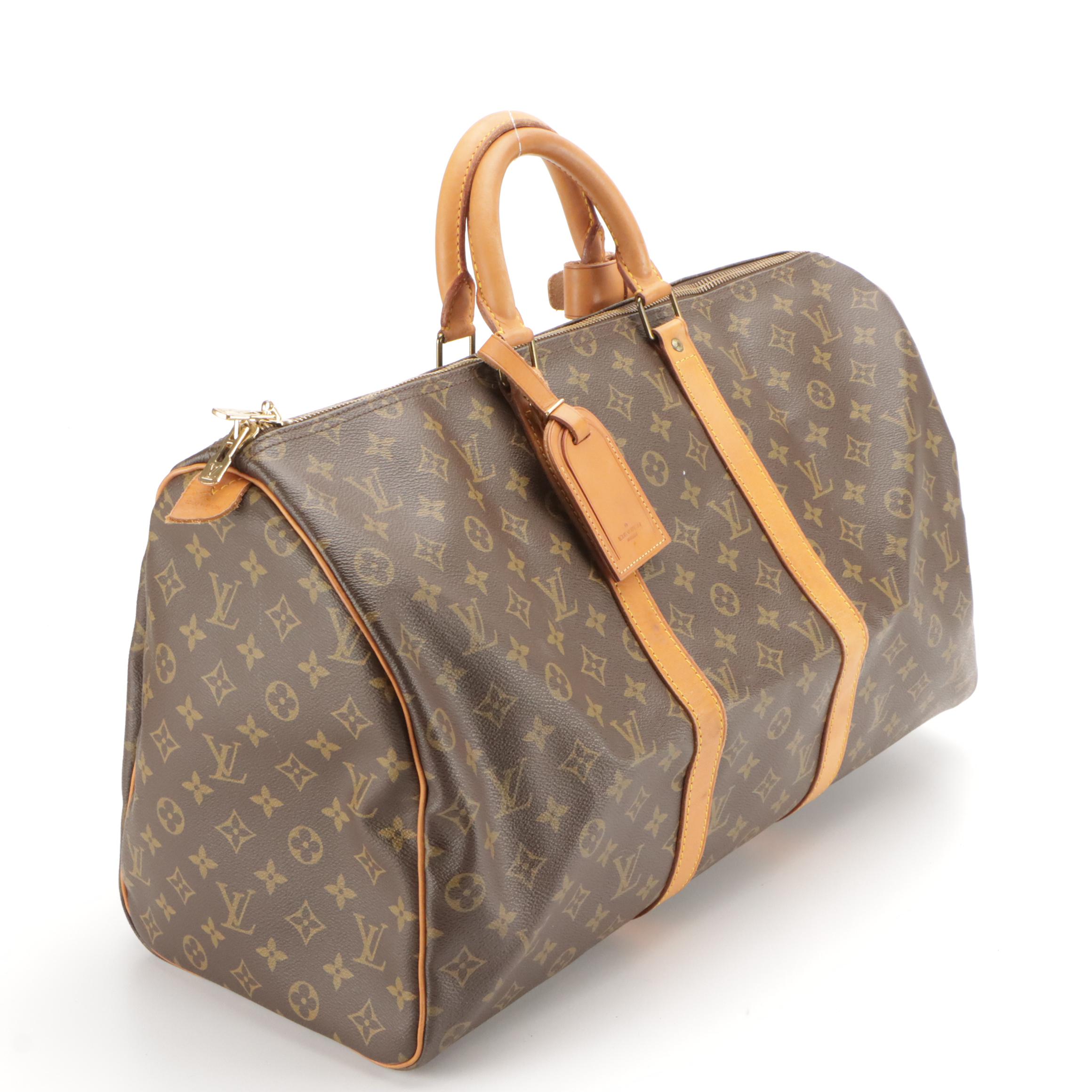 Louis Vuitton Malletier Keepall 50 in Monogram Canvas and Vachetta Leather
