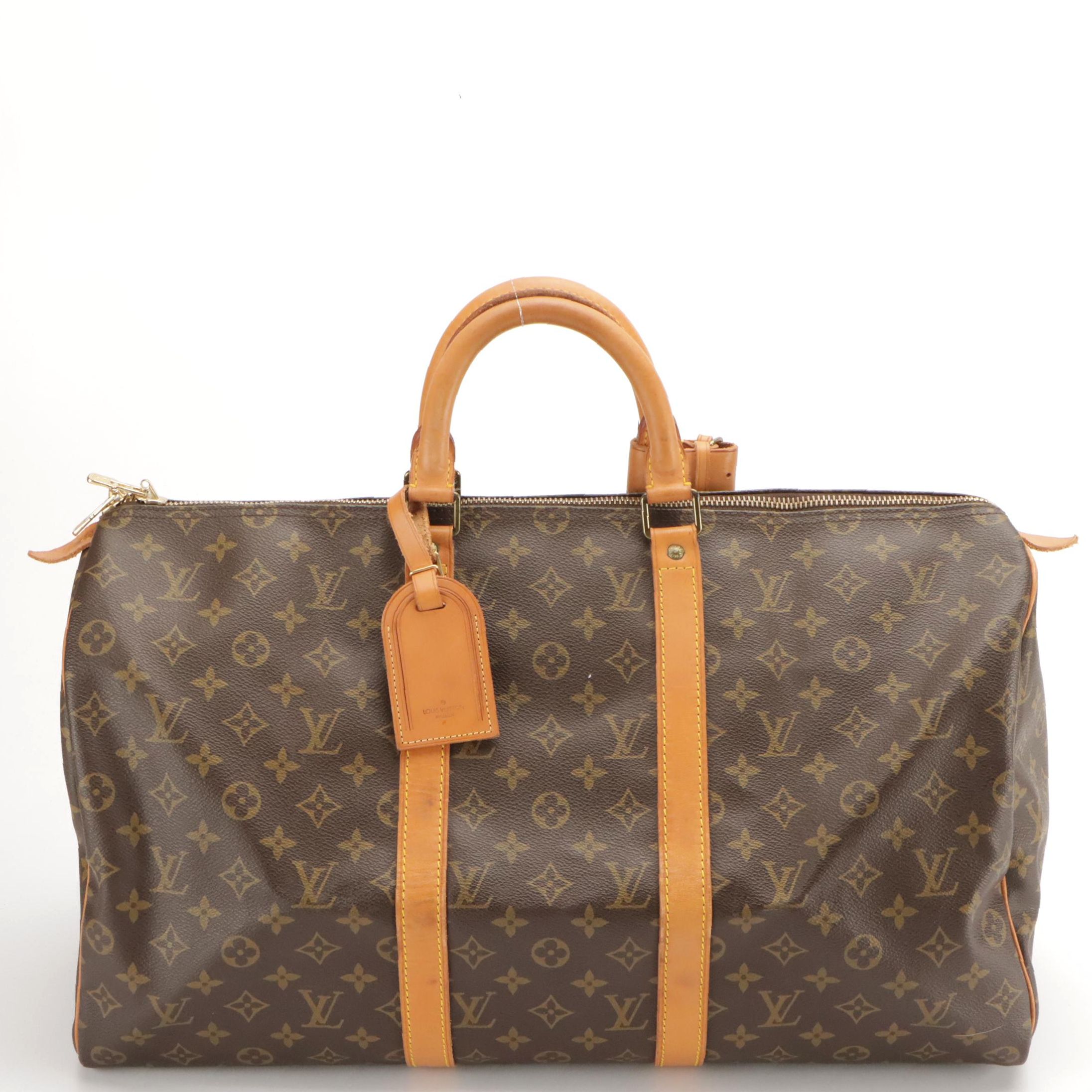 Louis Vuitton Malletier Keepall 50 in Monogram Canvas and Vachetta Leather