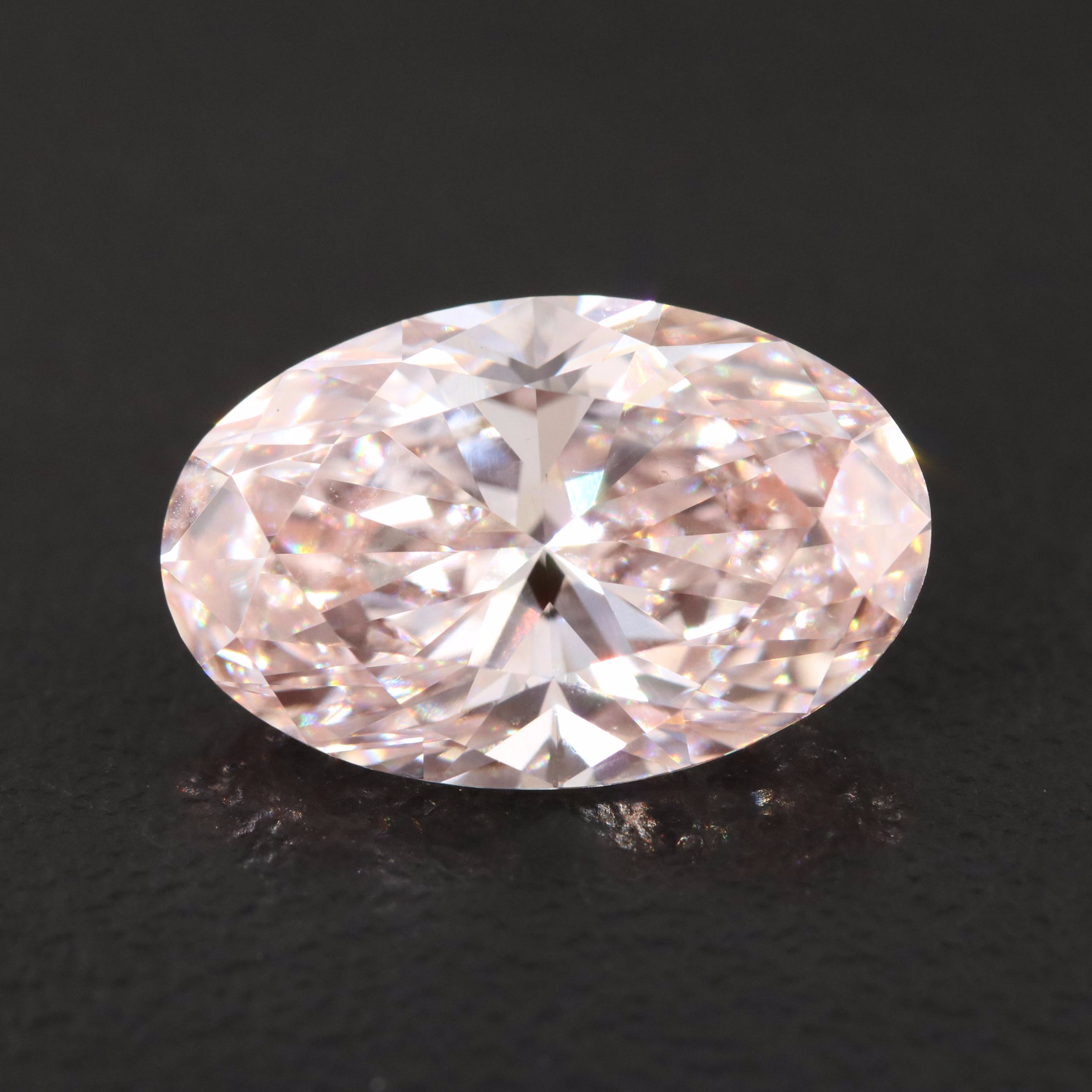 Loose 4.09 CT Lab Grown Fancy Pink Diamond