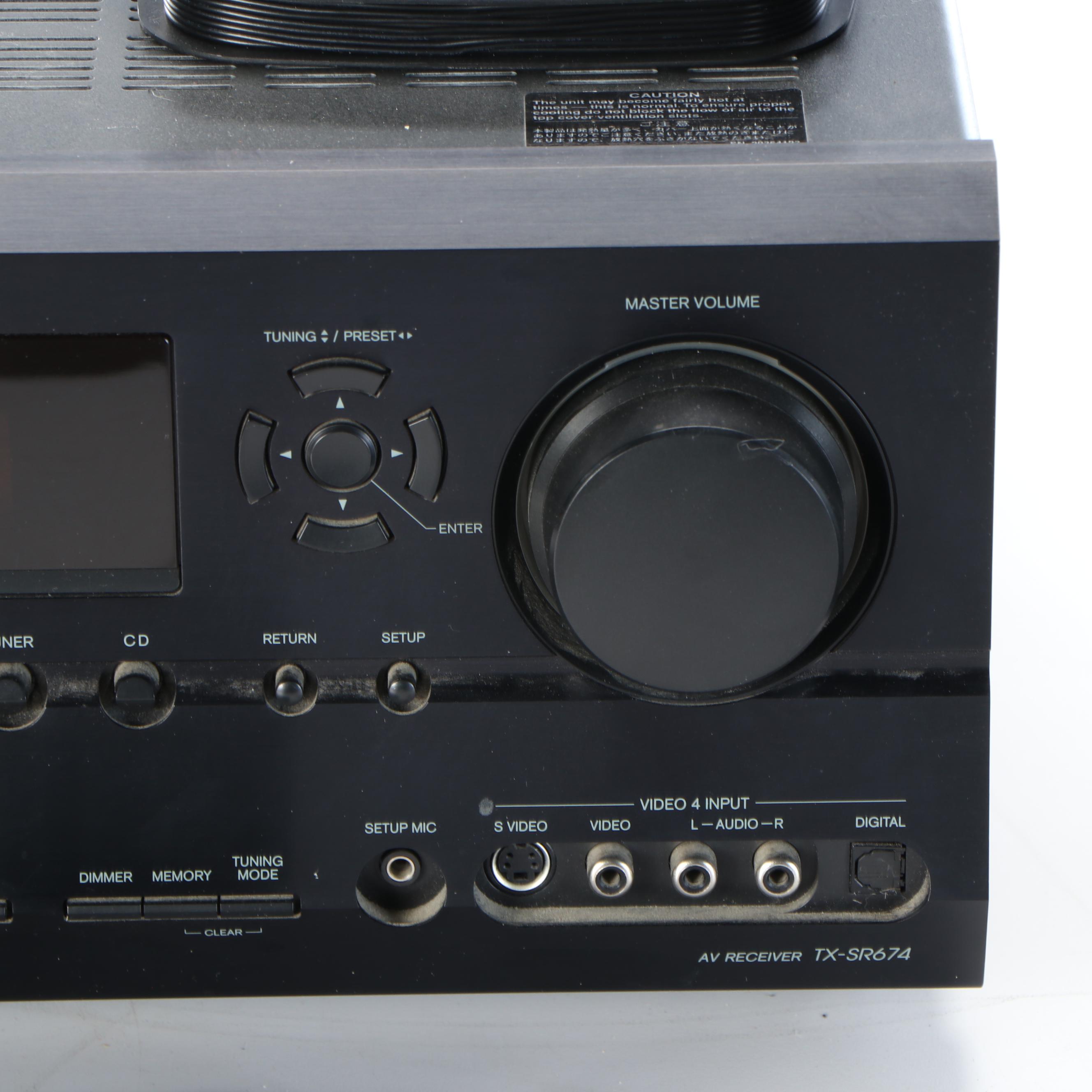 Onkyo TX-SR674 AV Receiver with Polk Audio RM6880 Powered Subwoofer