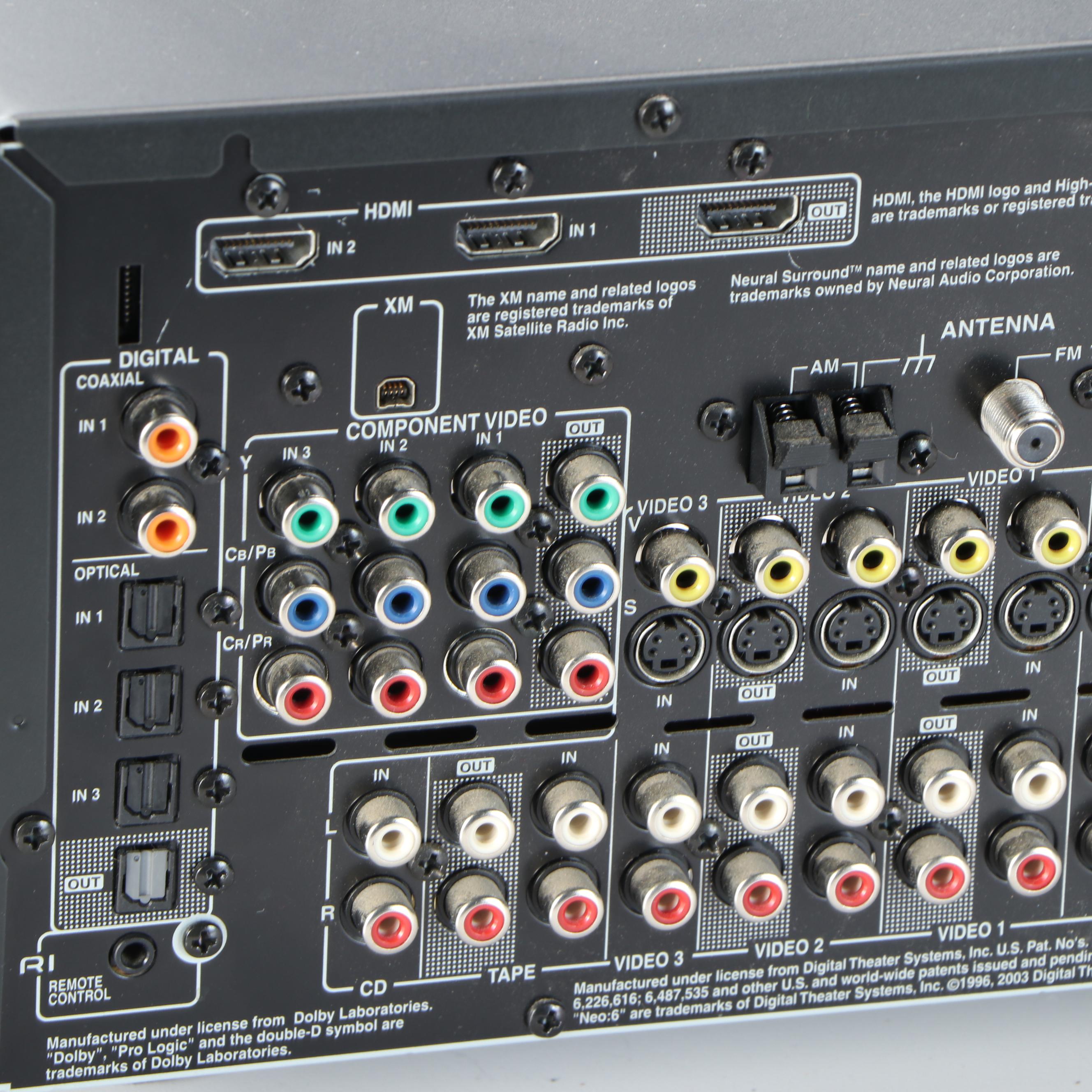 Onkyo TX-SR674 AV Receiver with Polk Audio RM6880 Powered Subwoofer