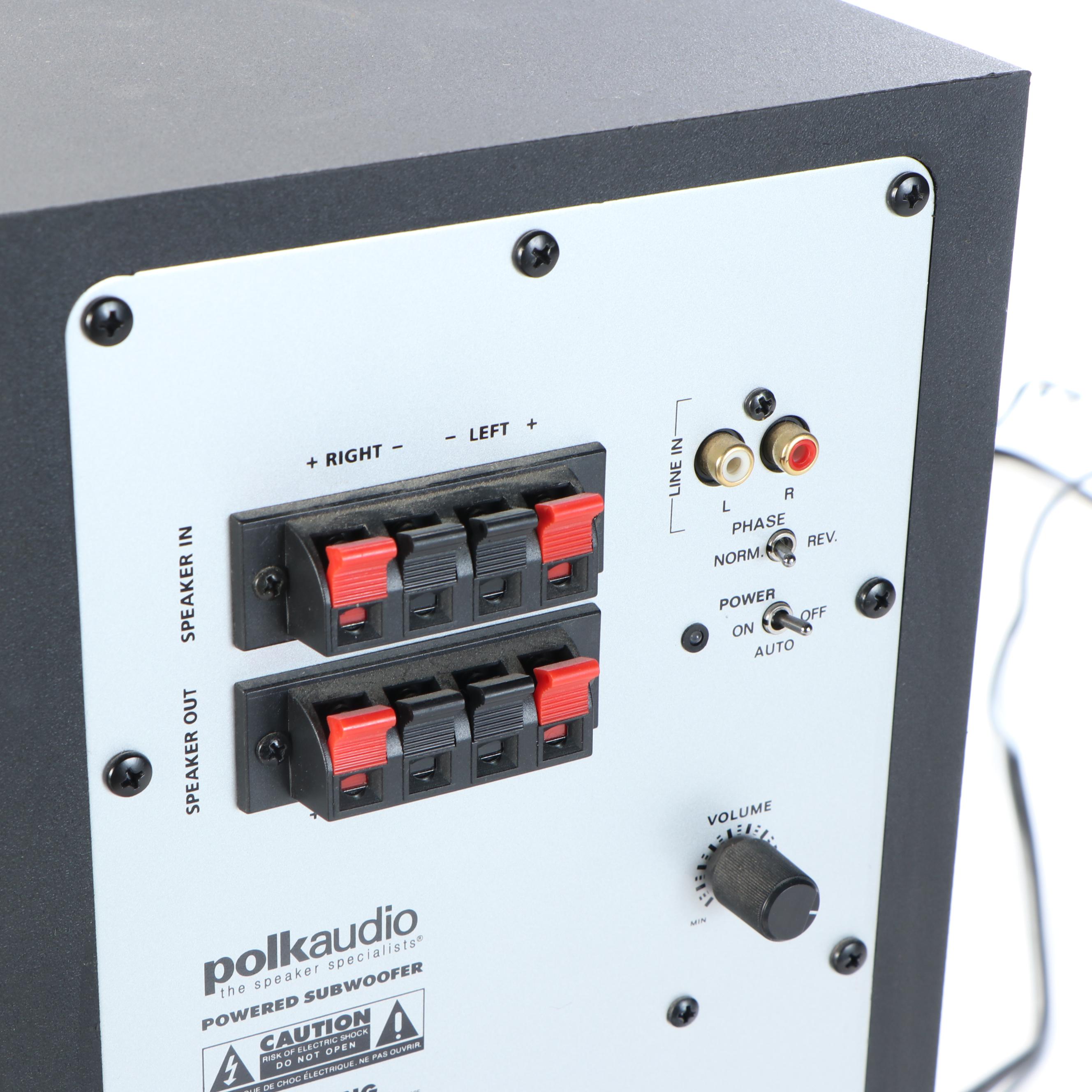 Onkyo TX-SR674 AV Receiver with Polk Audio RM6880 Powered Subwoofer