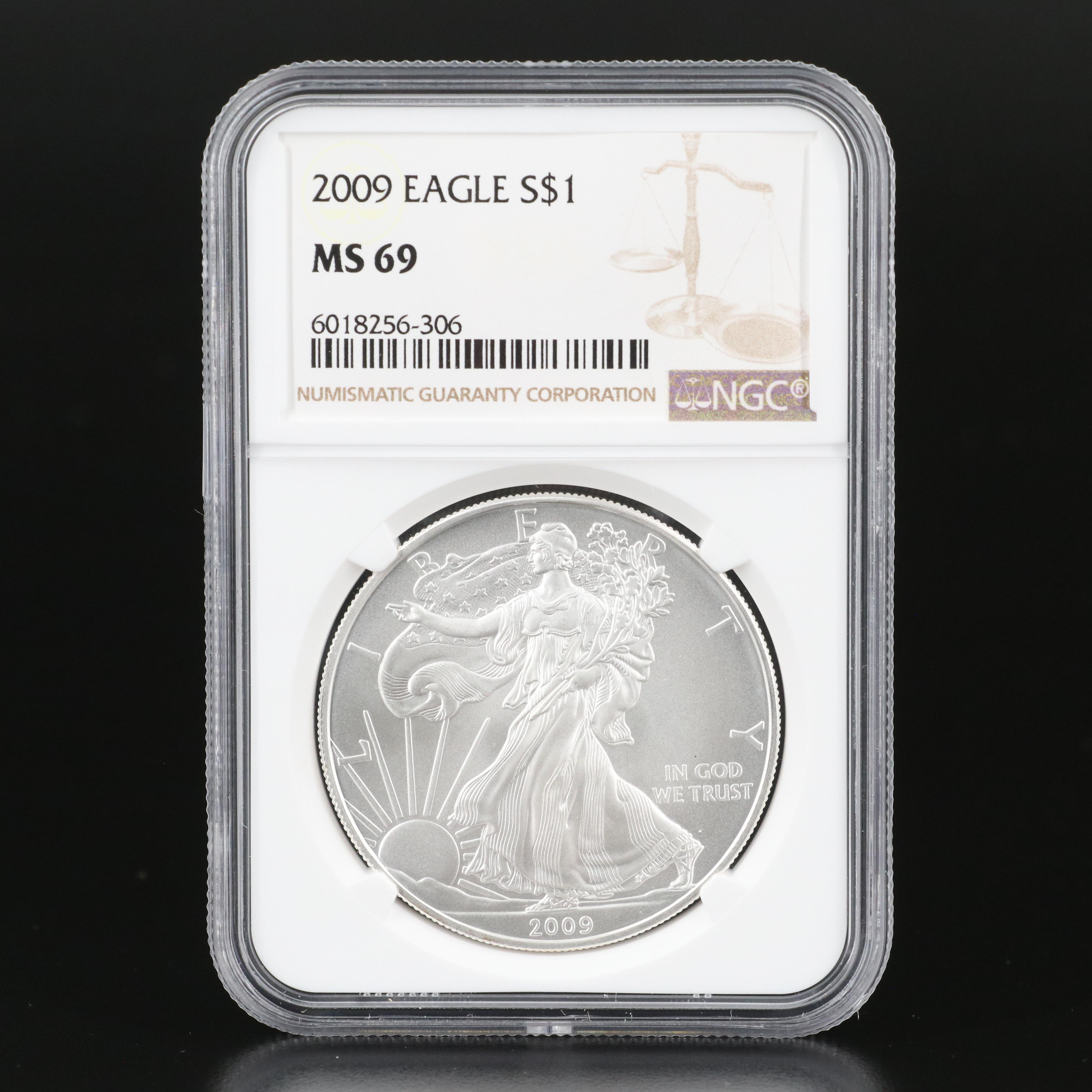 Complete Set of 36 NGC Graded MS69 $1 U.S. Silver Eagles (1986-2021)