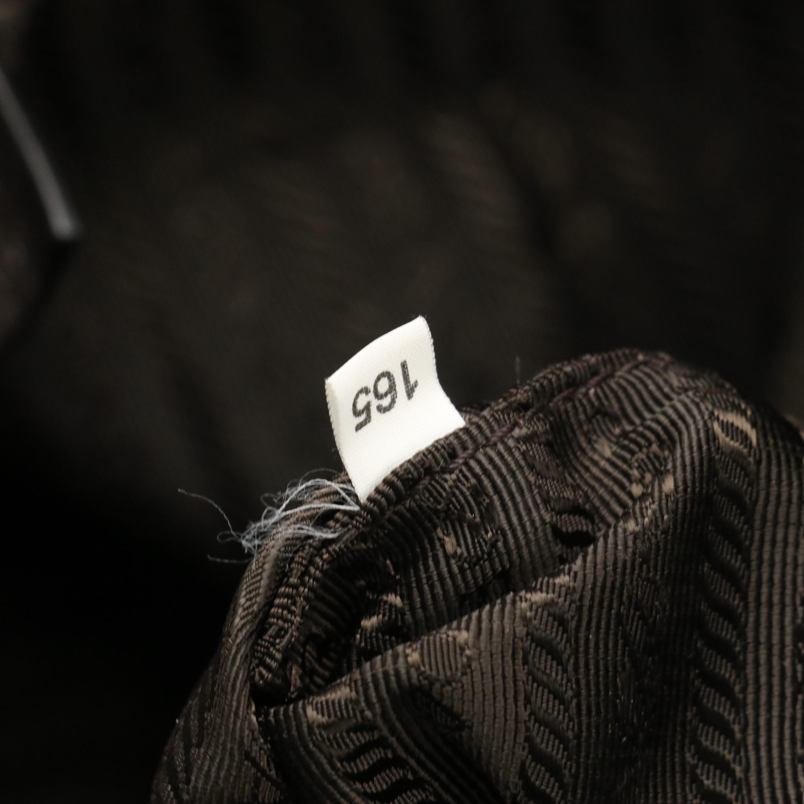 Prada Ruffled Metallic Graphite Nappa Leather Tote