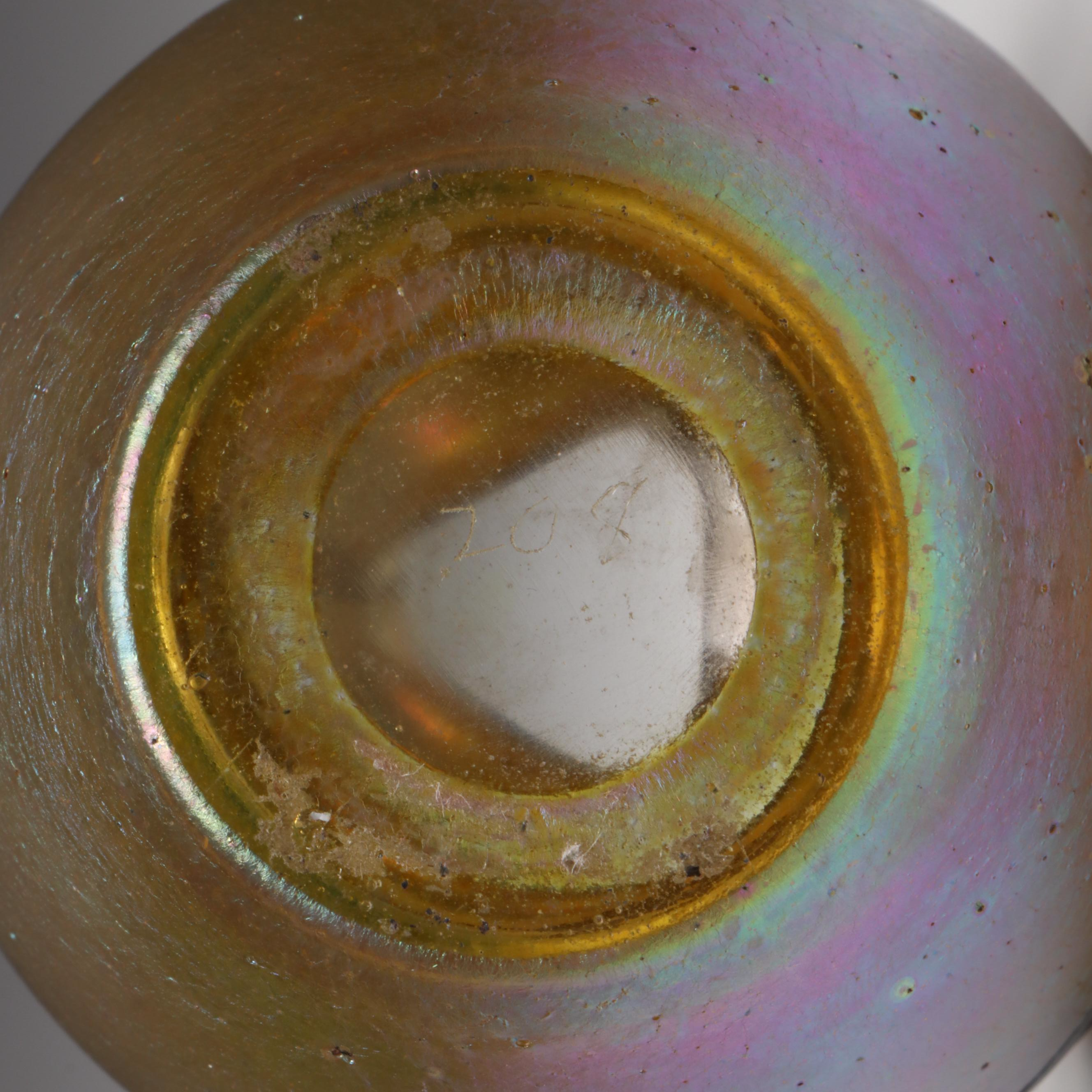 Loetz Austrian Art Nouveau Style Iridescent Art Glass Vase with Silver Overlay