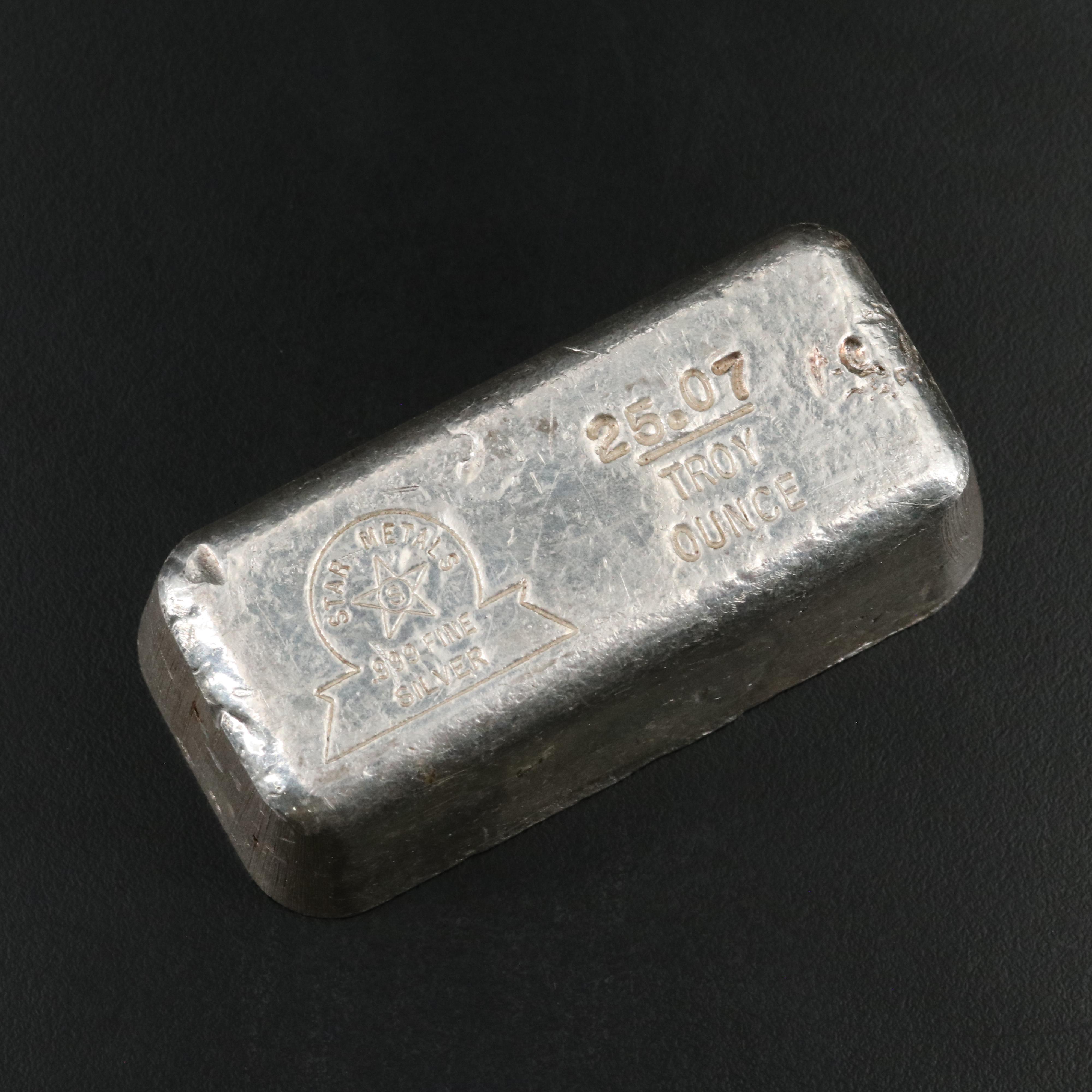 25 Troy Ounce Fine Silver Bar