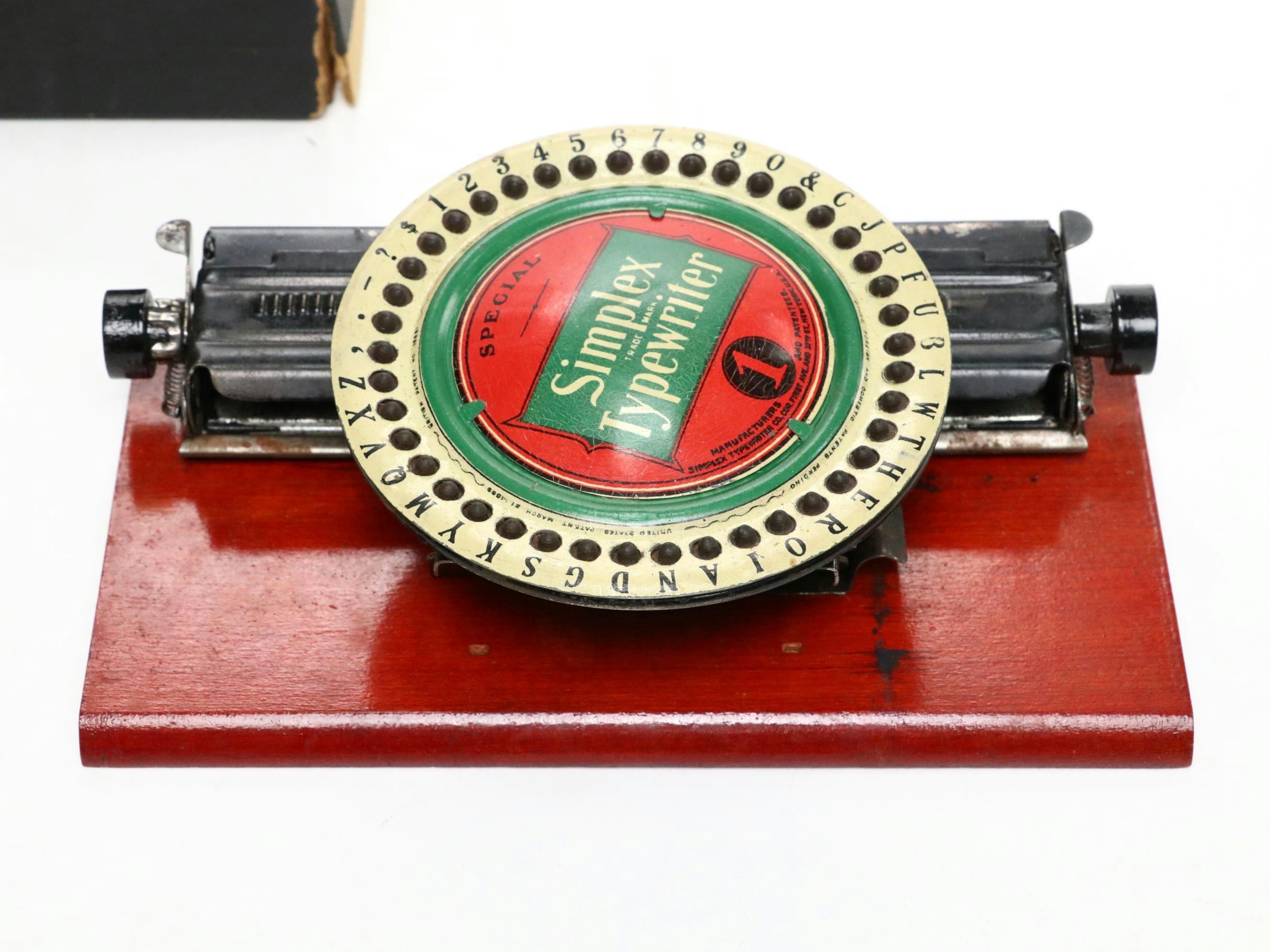 The Simplex Typewriter, Late 19th to Early 20th Century