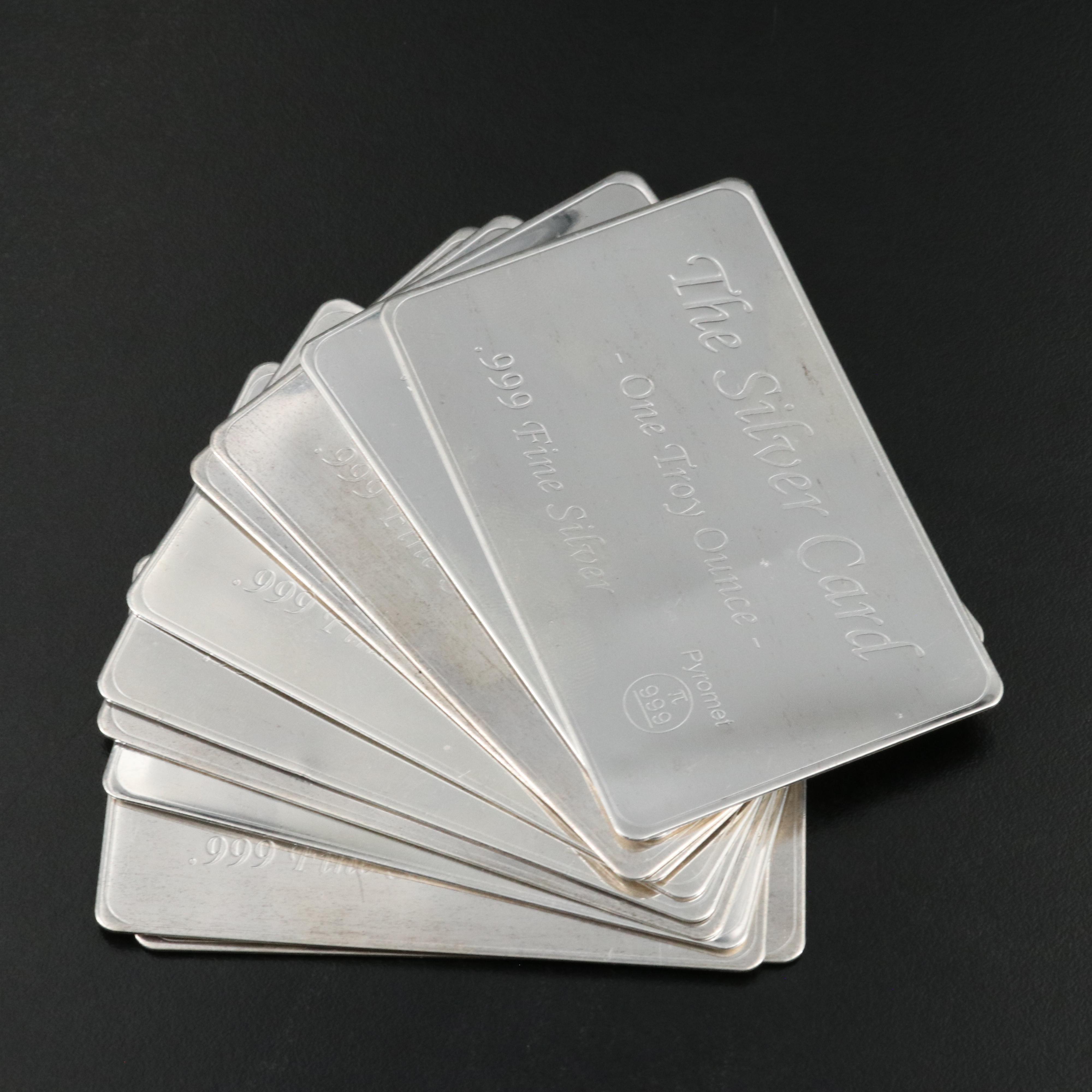 Ten One-Troy Ounce Fine Silver "Silver Cards"