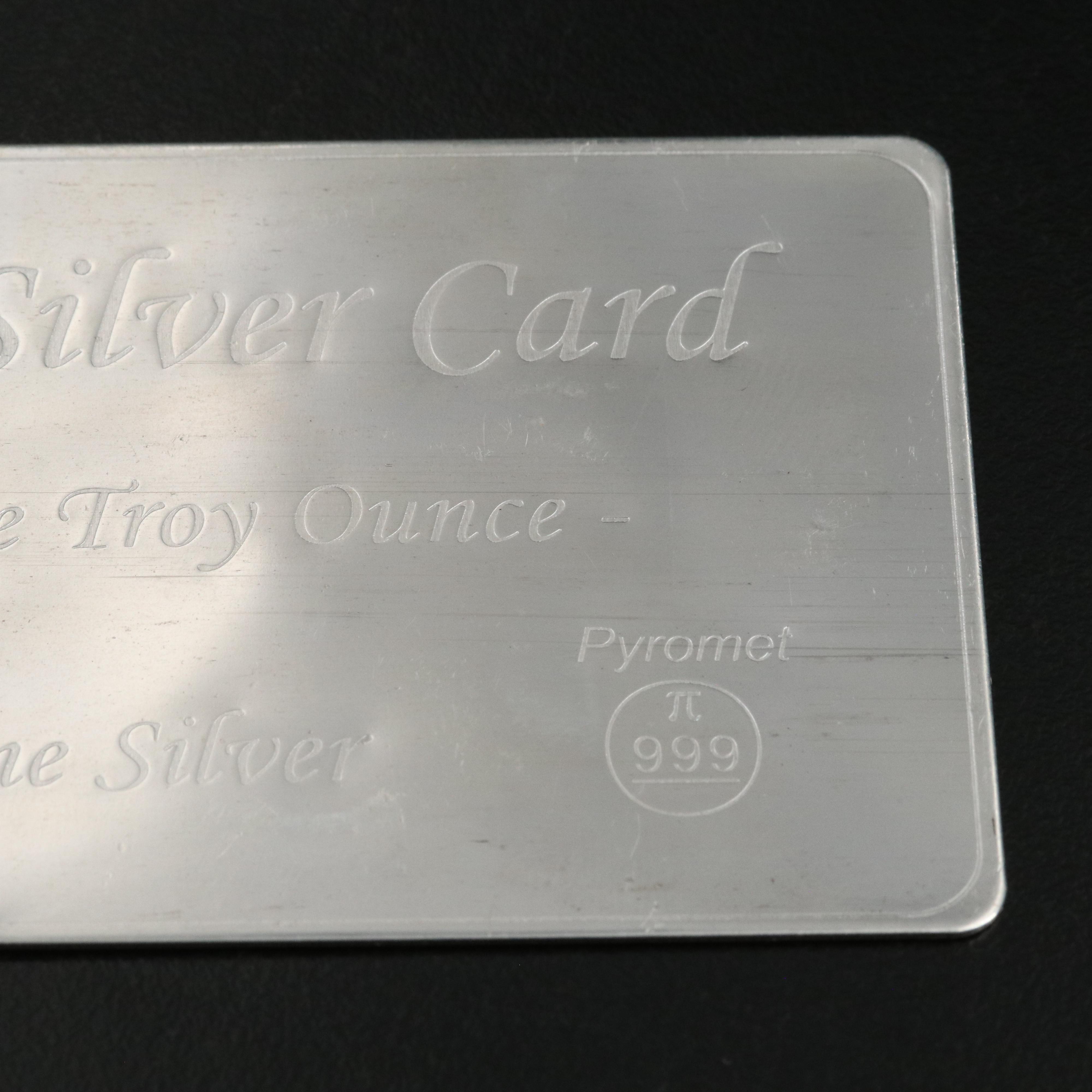 Ten One-Troy Ounce Fine Silver "Silver Cards"