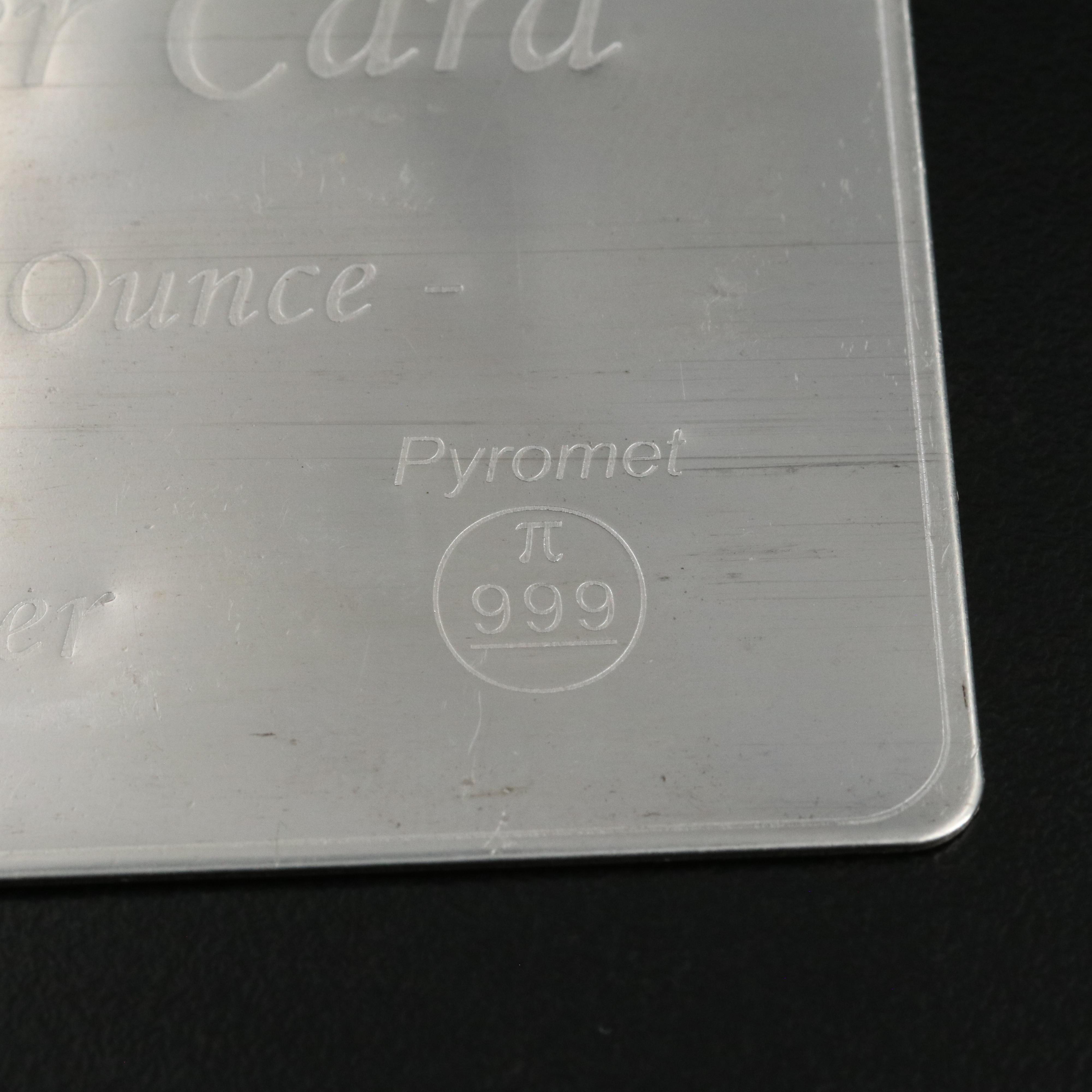 Ten One-Troy Ounce Fine Silver "Silver Cards"
